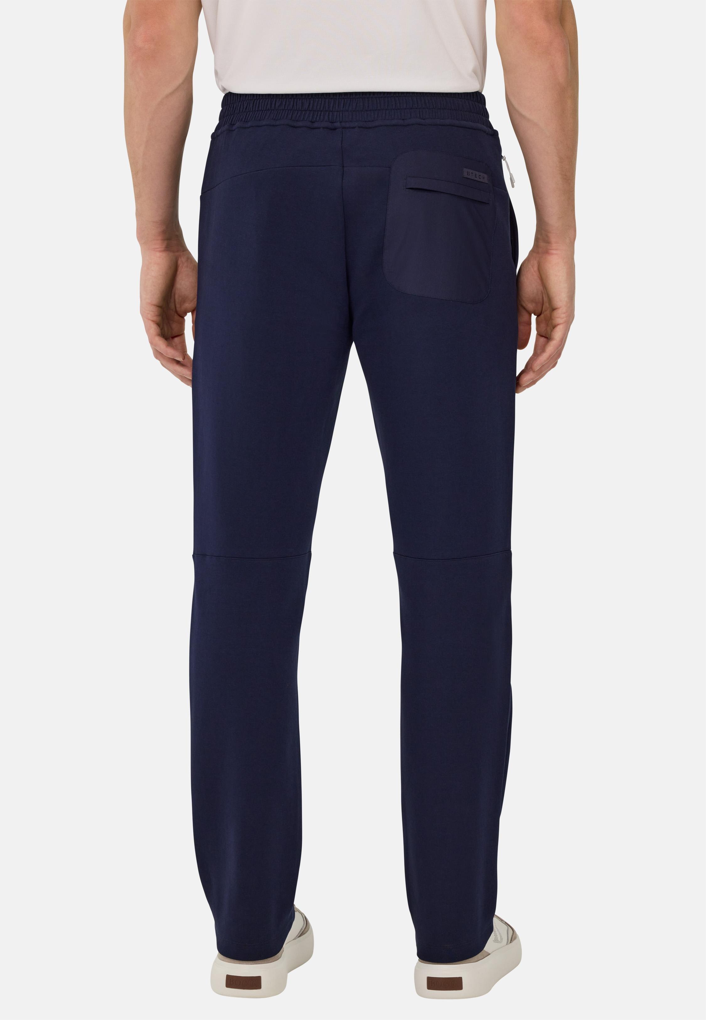 Navy Solid Casual Trousers, , large image number 5