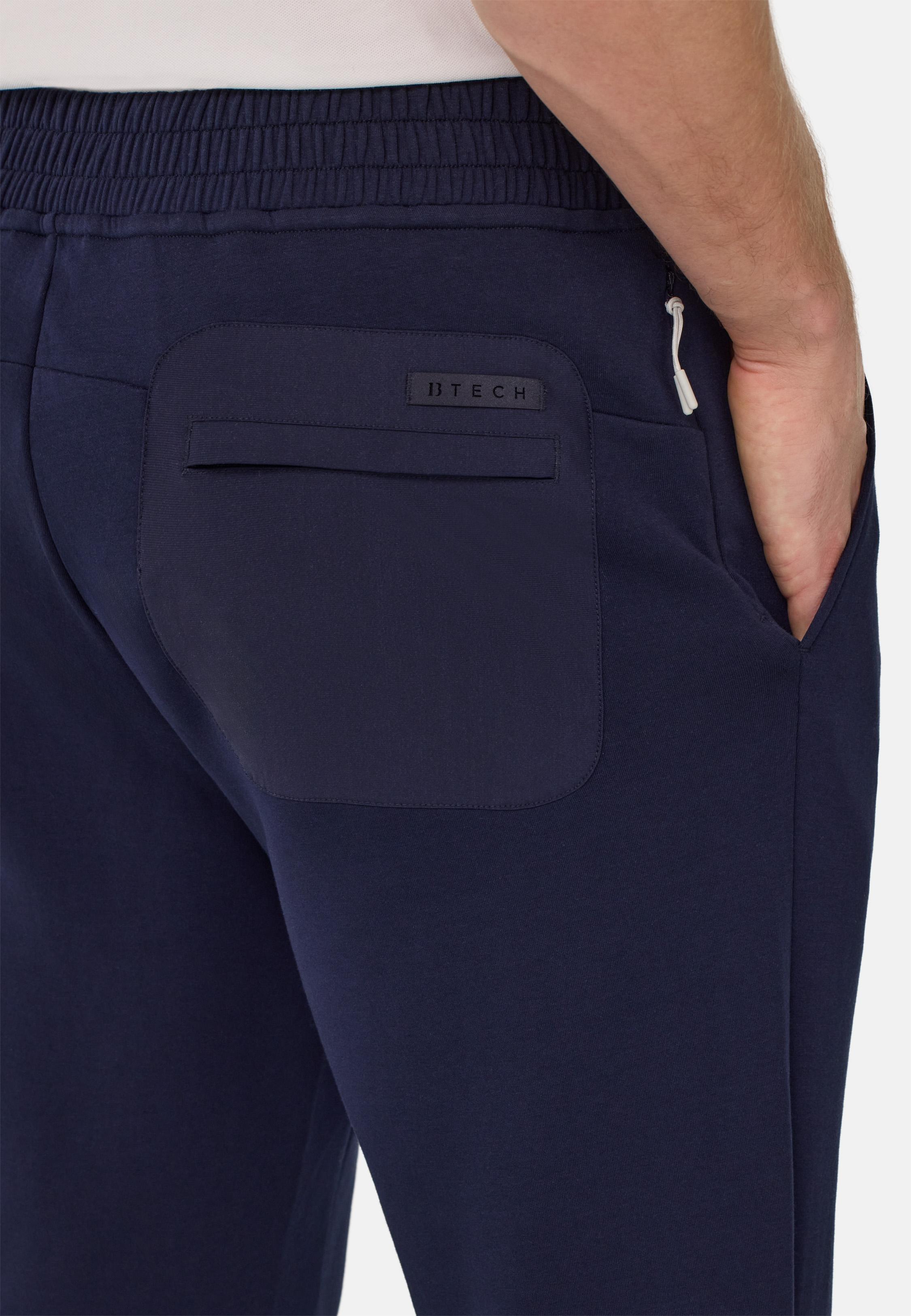 Navy Solid Casual Trousers, , large image number 7