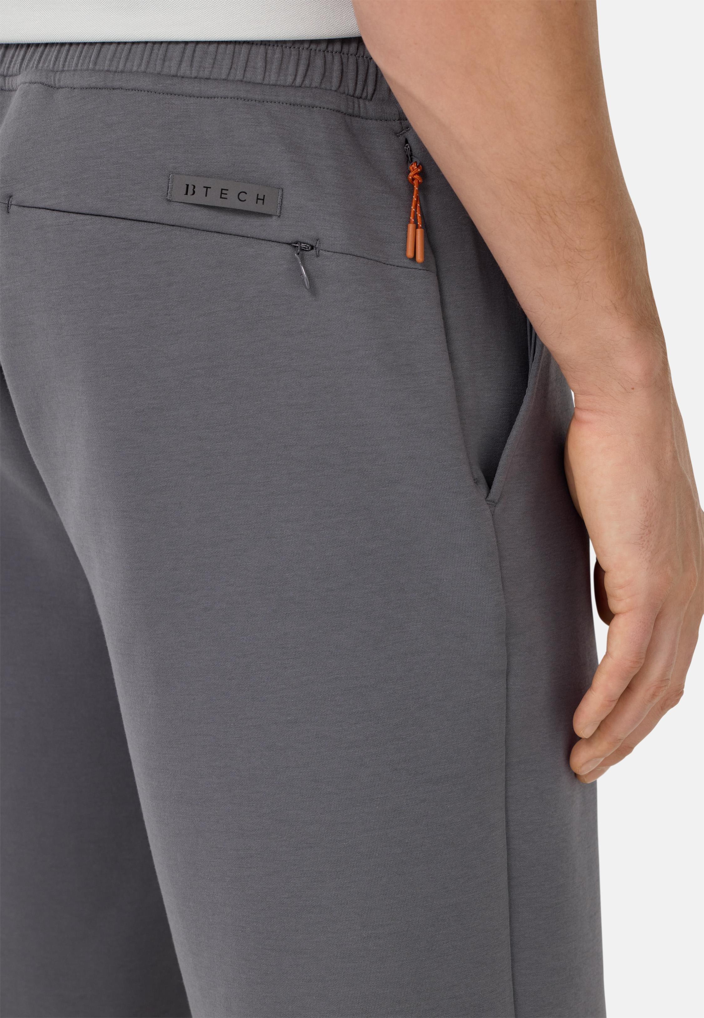 Bermuda Shorts In Lightweight Cotton Blend Scuba Grey, , large image number 7