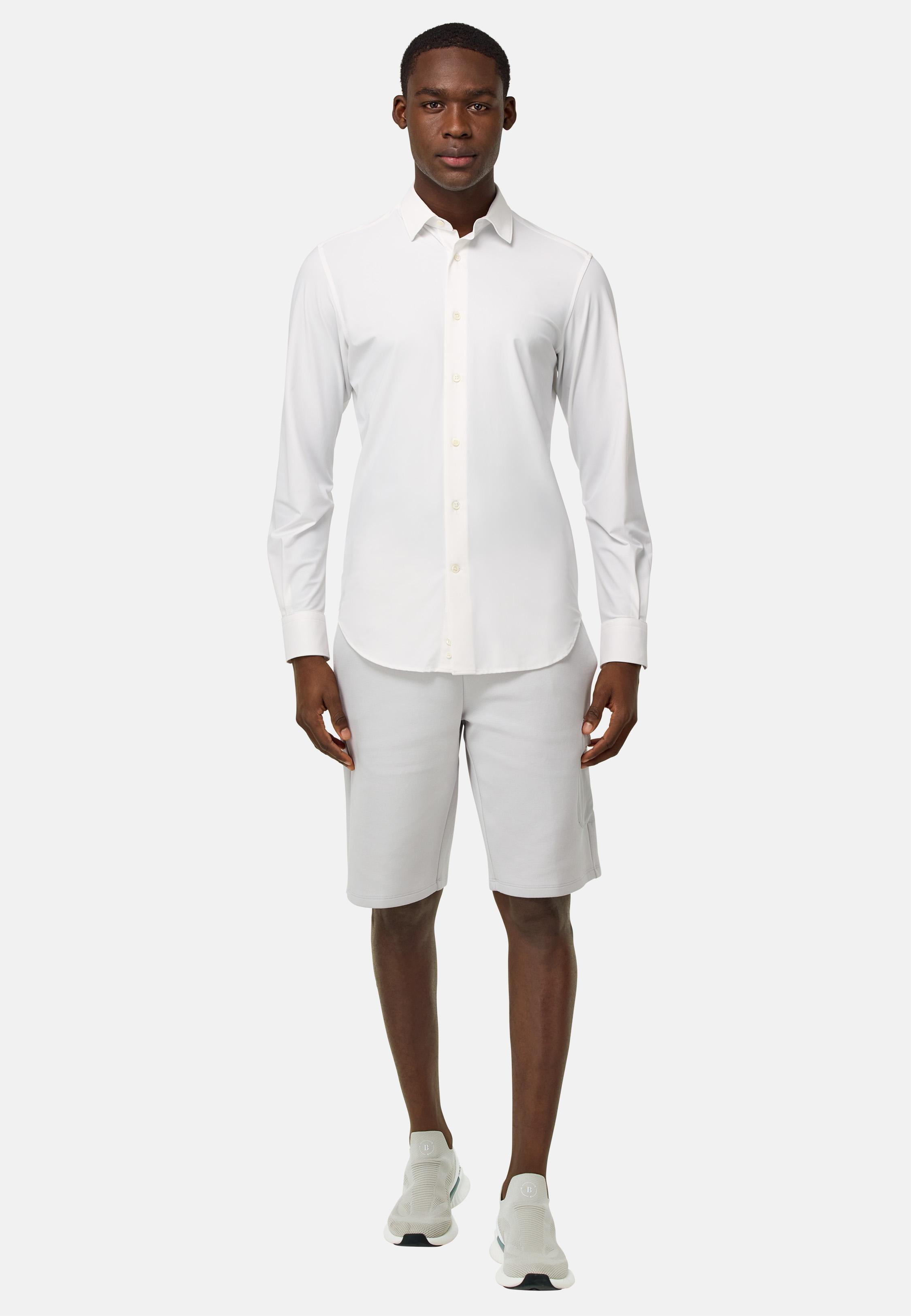 White Plain Bermuda Shorts, Ice, large image number 3
