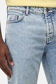 Blue Plain Light Wash Denim Jeans, , large image number 6