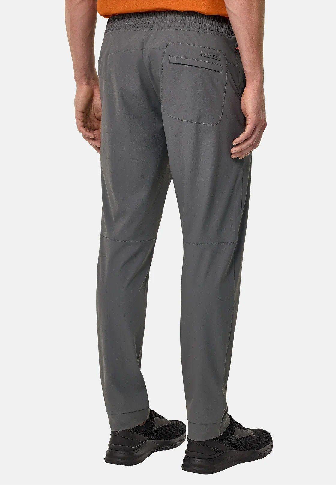 Trousers in Stretch Nylon, Charcoal, Charcoal, large image number 4