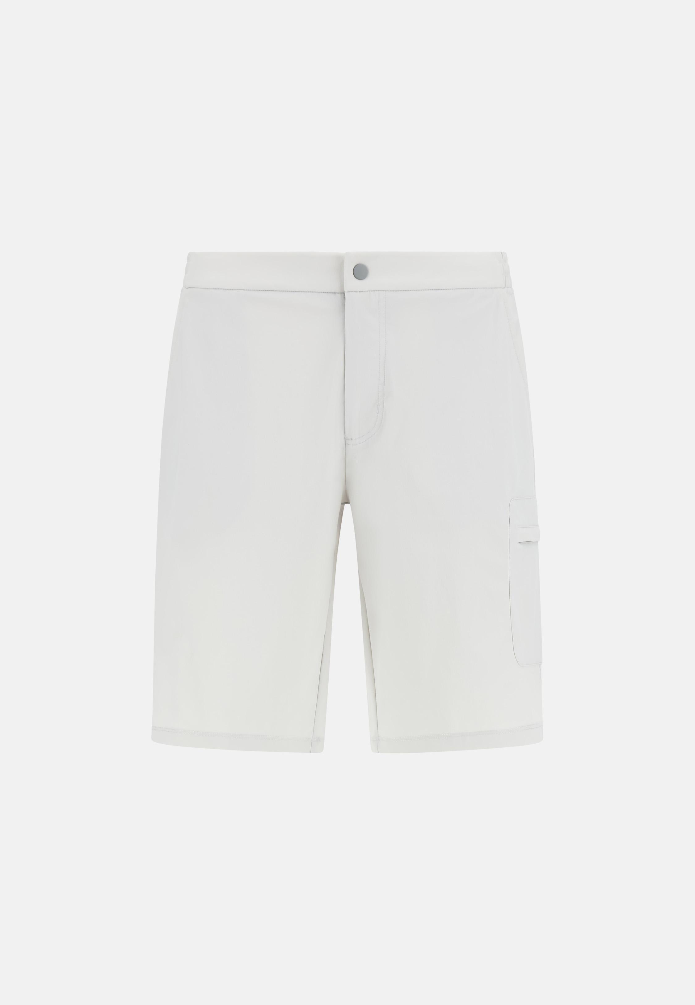 Stretch Nylon Bermuda Shorts White, , large image number 0