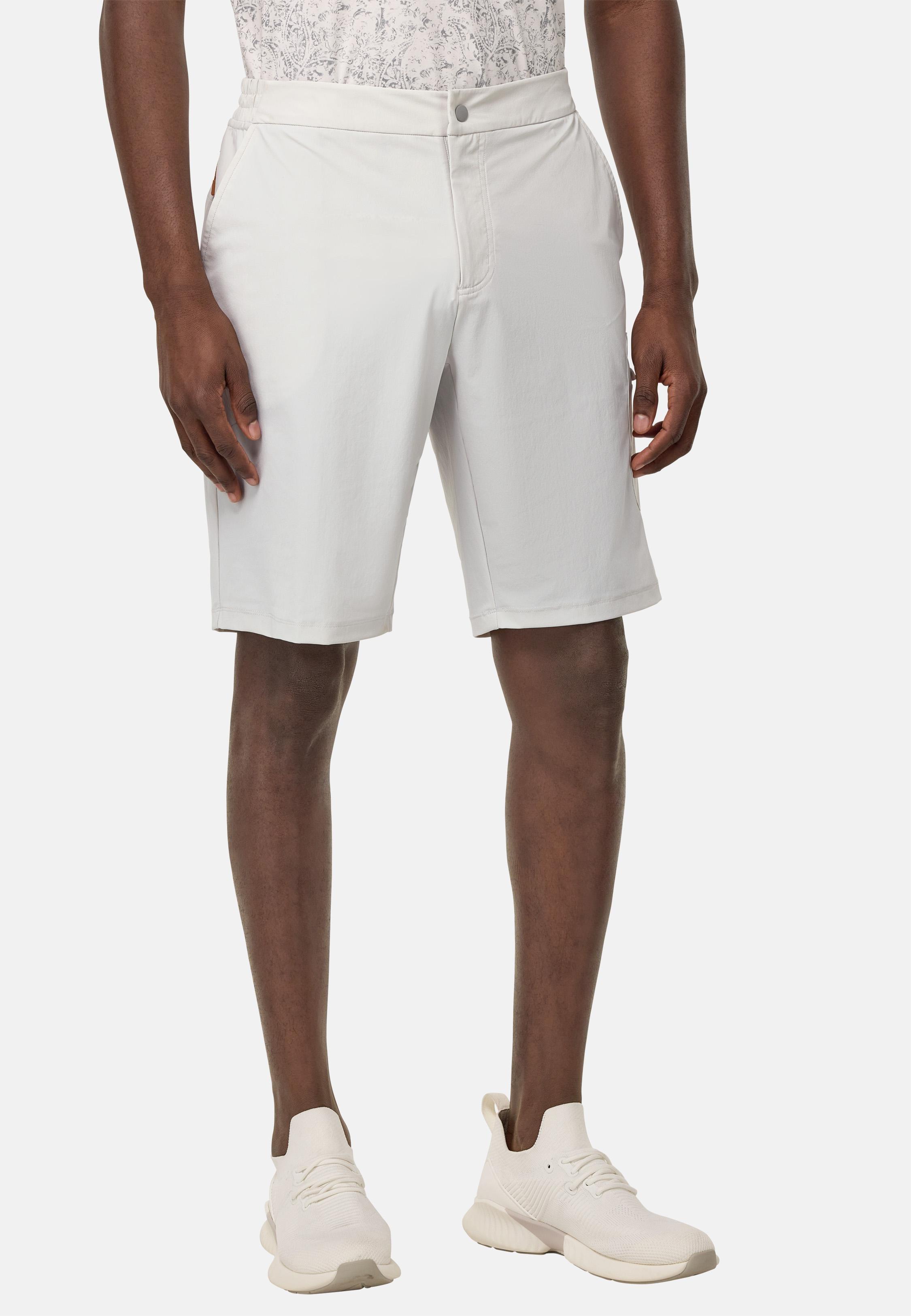 Stretch Nylon Bermuda Shorts White, , large image number 1