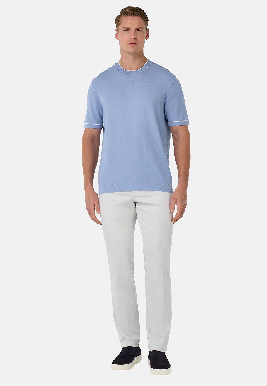 Blue Solid Basic Casual T-Shirt, , large image number 0