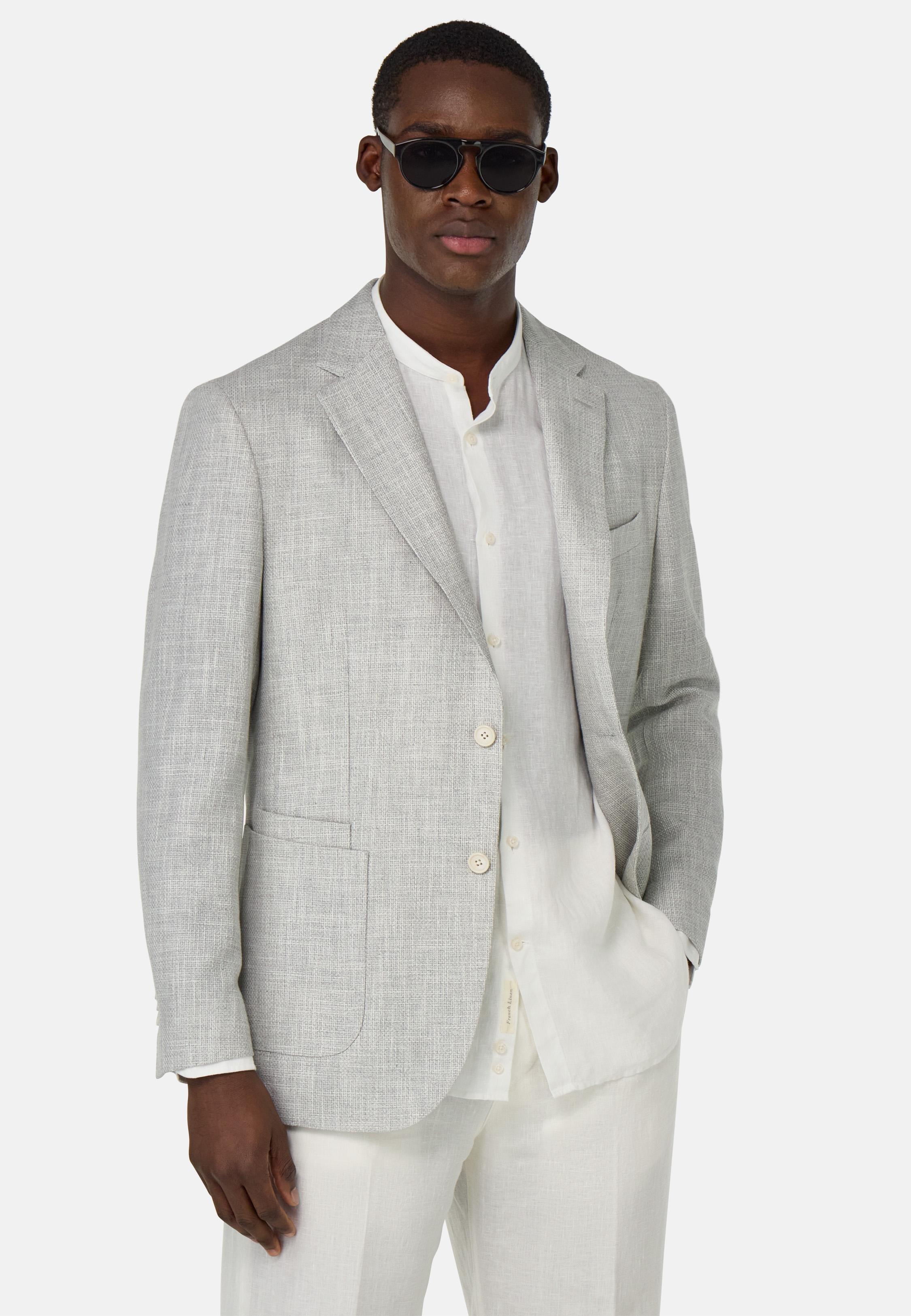 Linen, Cotton, Wool and Silk Jacket Grey, , large image number 0