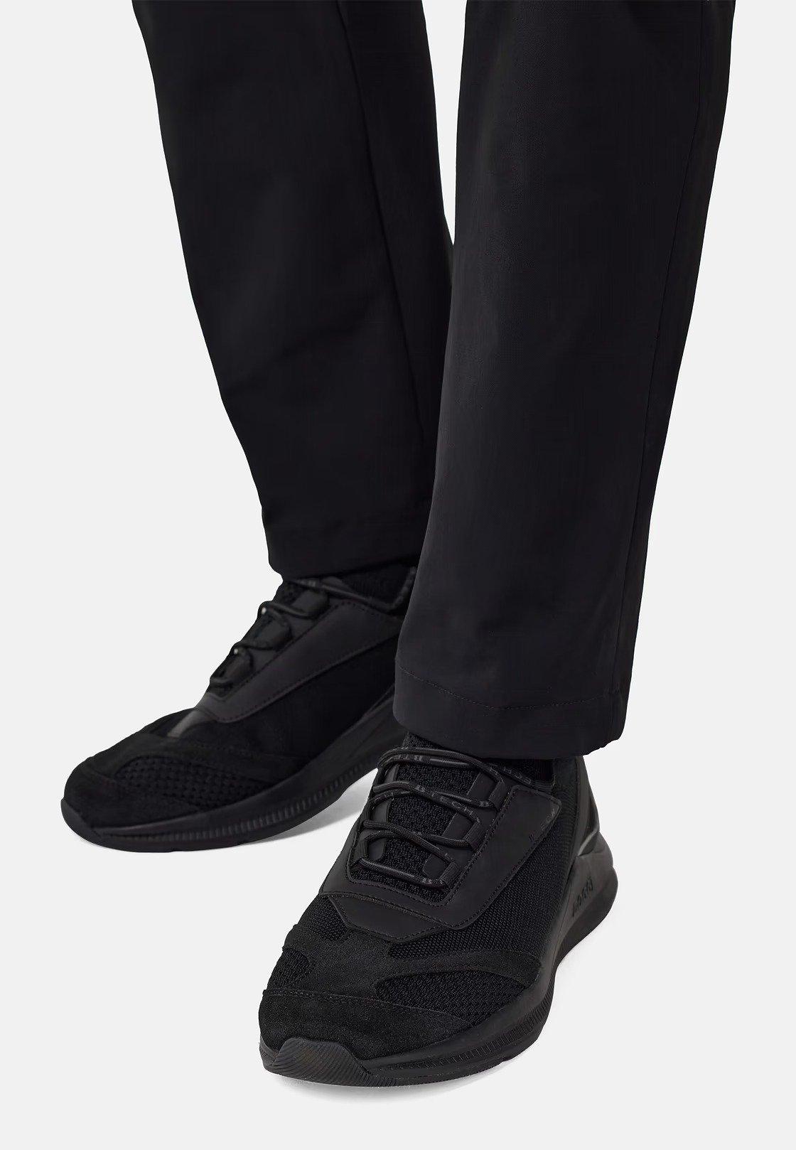 Tech Sneakers In Jersey Black, Black, medium