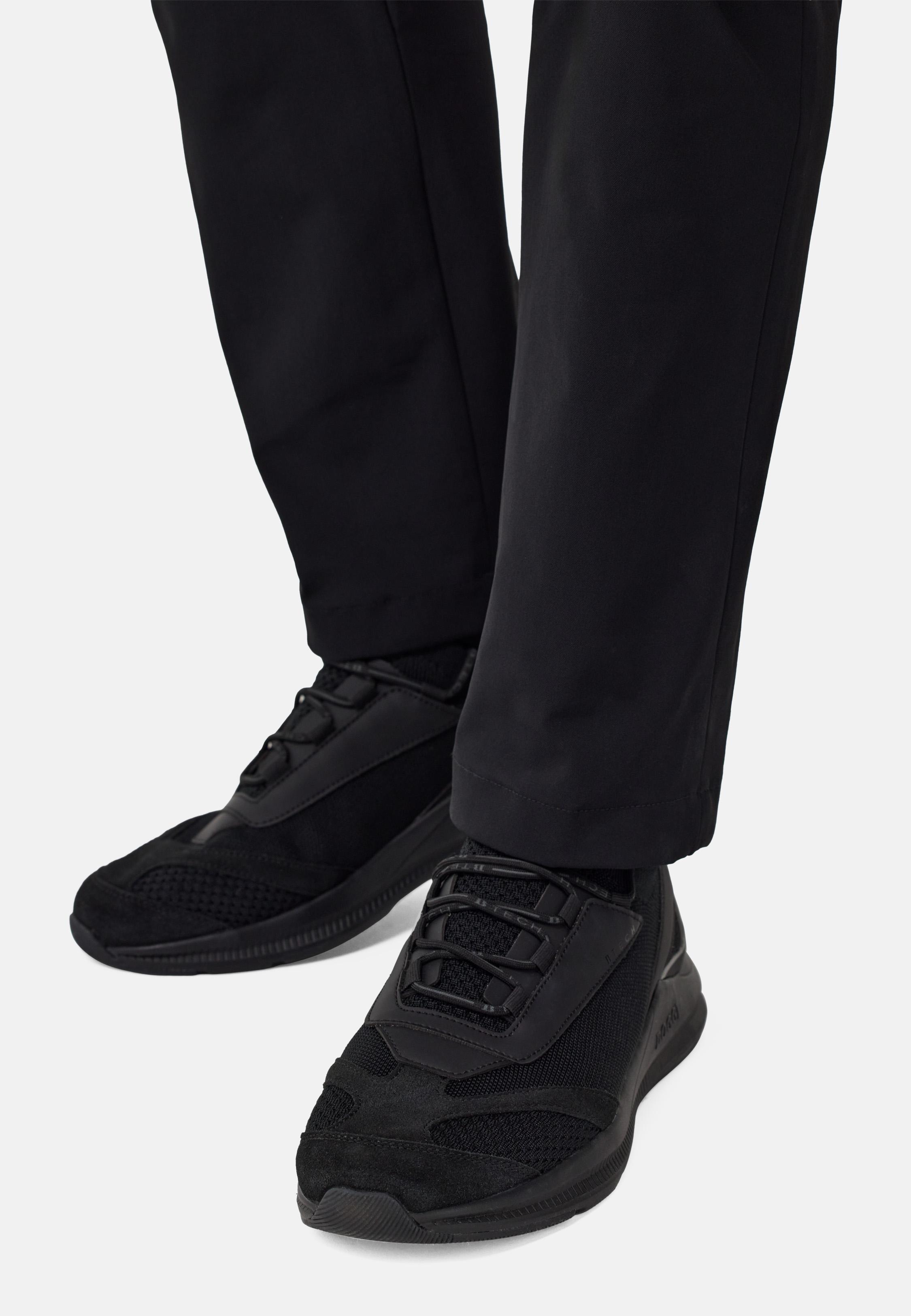 Tech Sneakers In Jersey Black, Black, medium