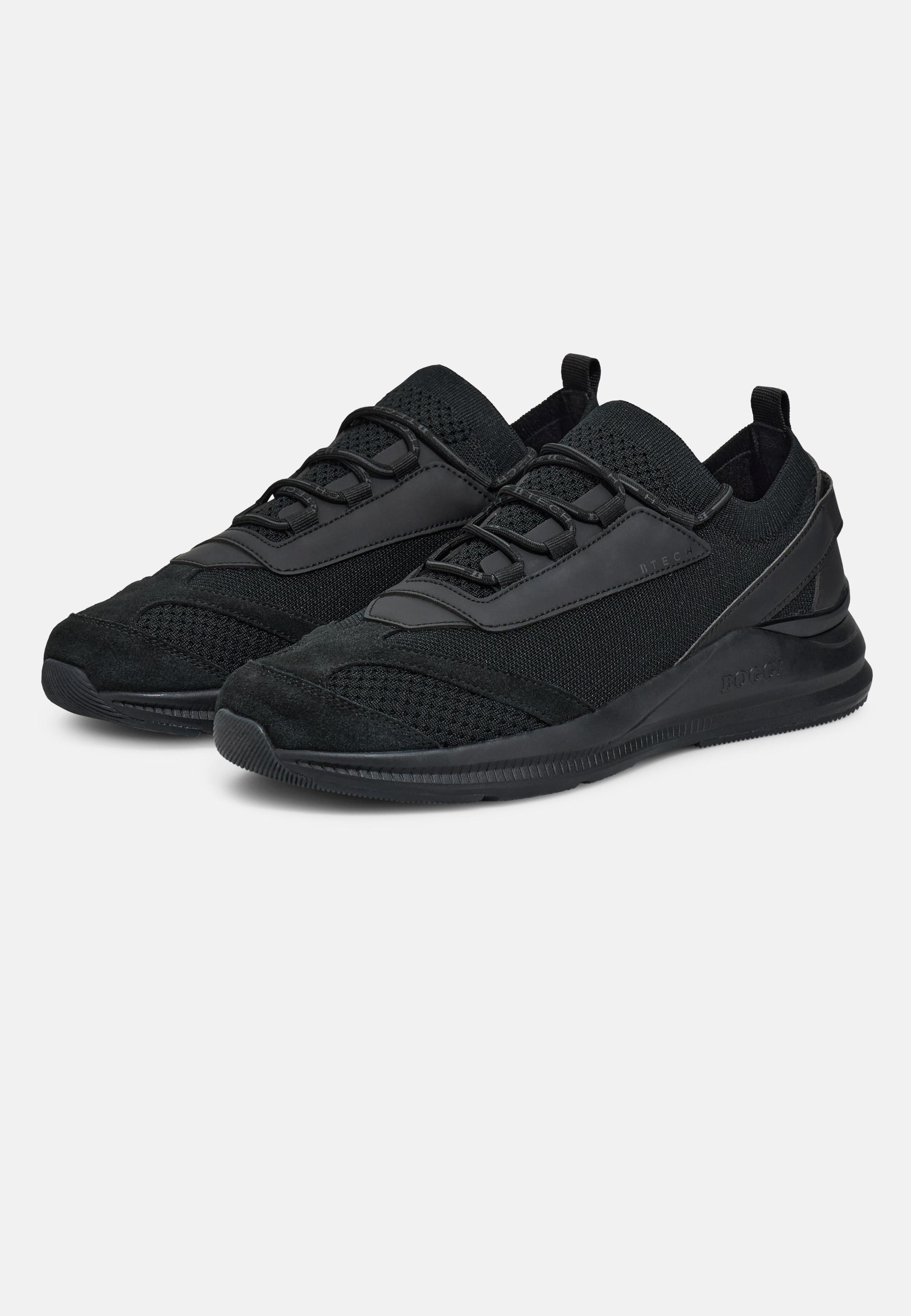 Tech Sneakers In Jersey Black, Black, large image number 3