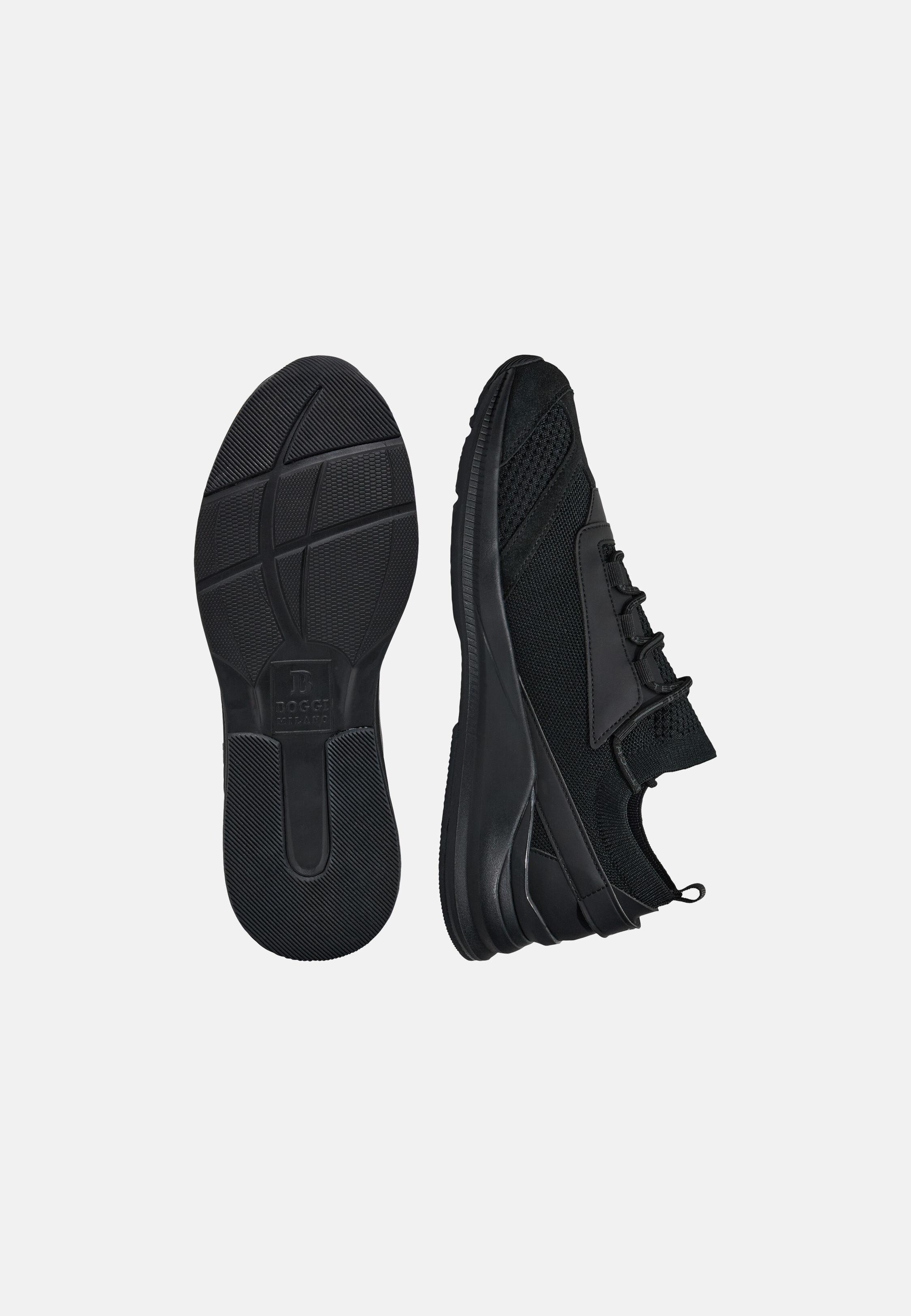 Tech Sneakers in Jersey, Black, Black, large image number 6