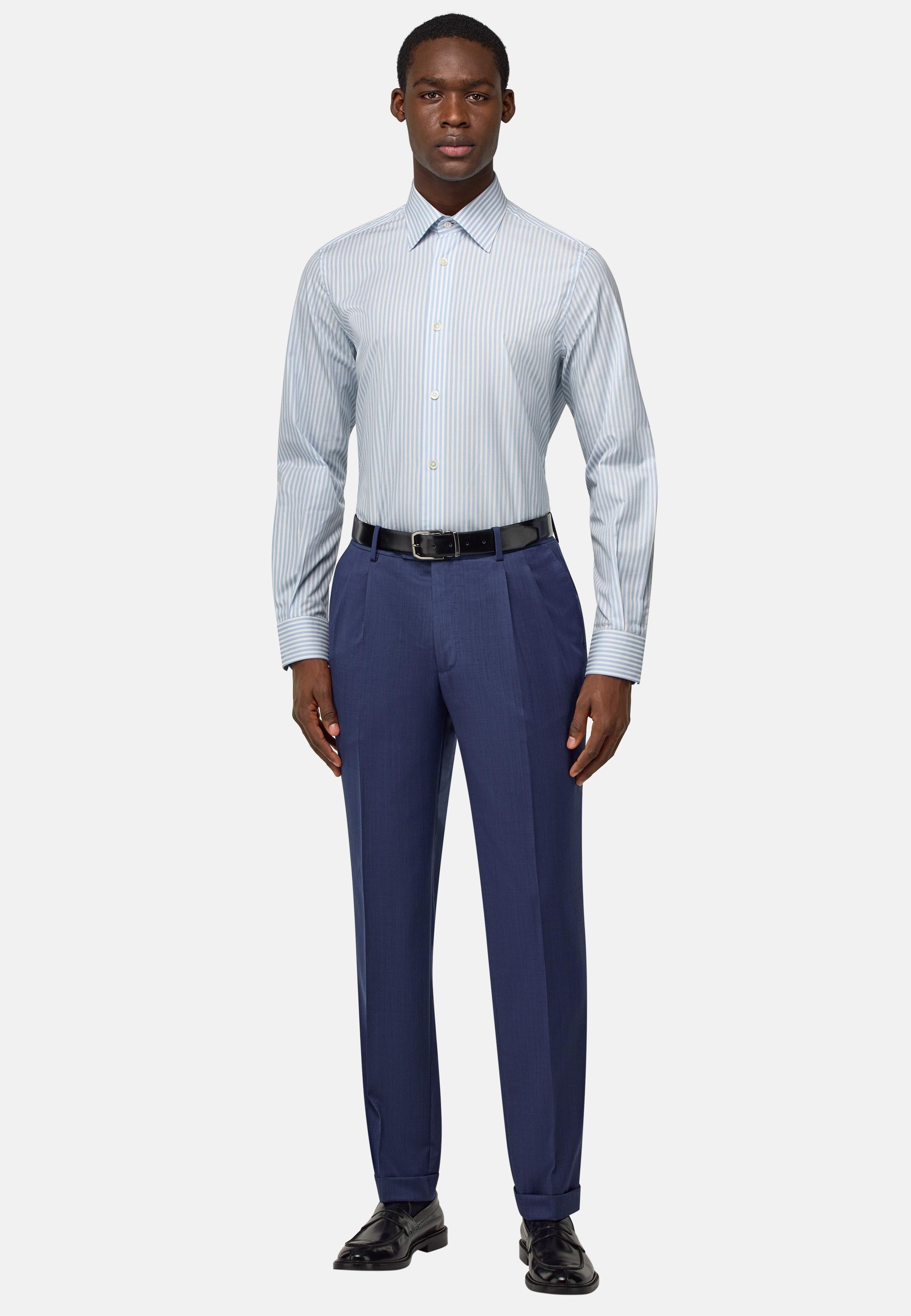 Regular Fit Cotton Dobby Shirt Blue, Light Blue, medium