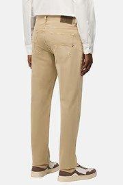 Stretch Cotton Jeans Beige, Beige, large image number 4