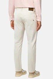 Beige Stretched Cotton Jeans, , large image number 2