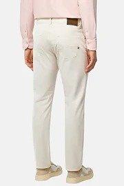Stretched Cotton Jeans Beige, , large image number 4