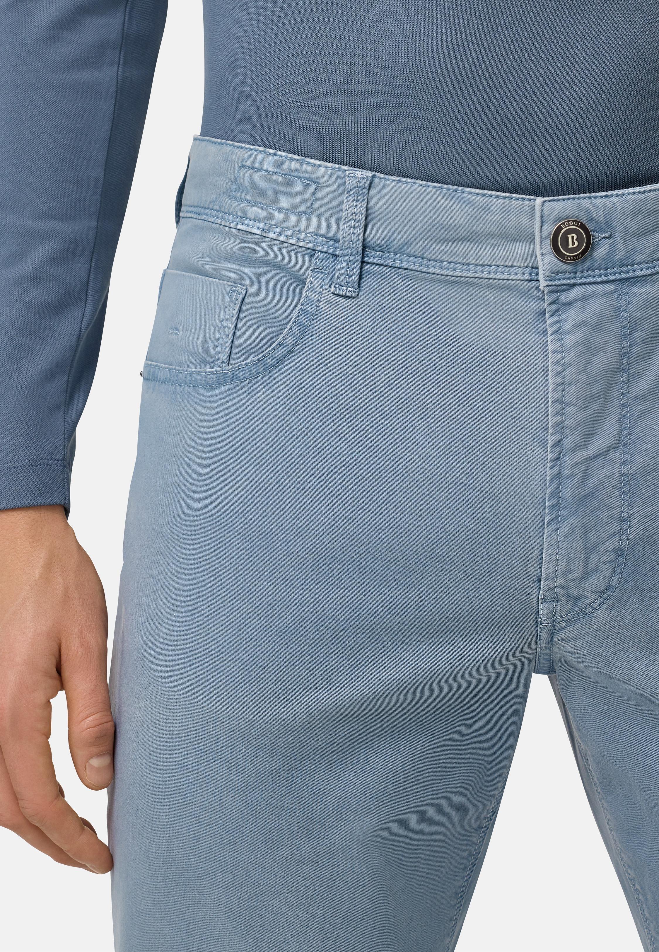 Stretched Cotton Jeans Blue, Indigo, large image number 7