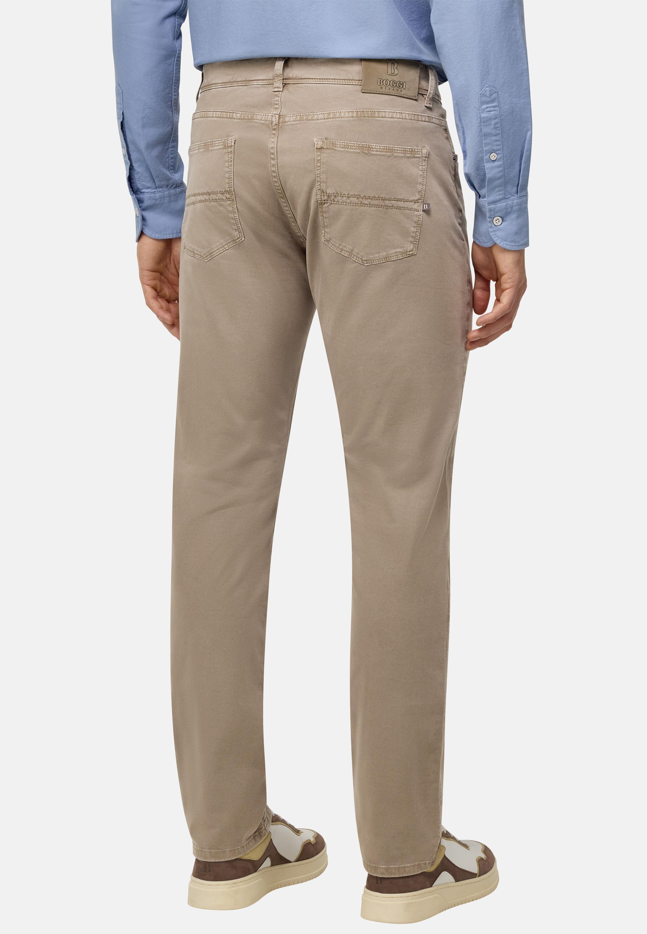 Stretch Cotton Jeans Brown, , large image number 5