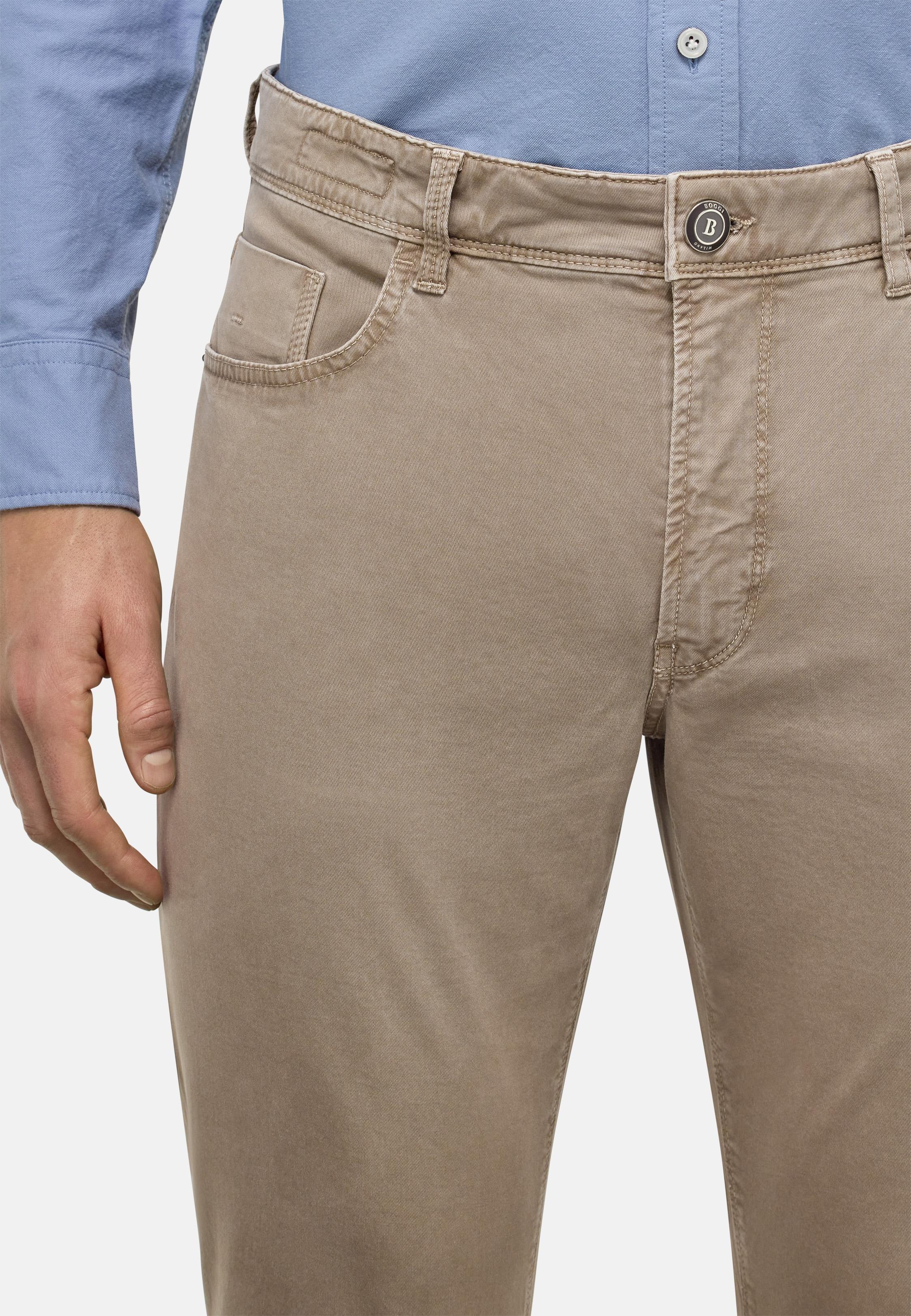 Stretch Cotton Jeans Brown, , large image number 7