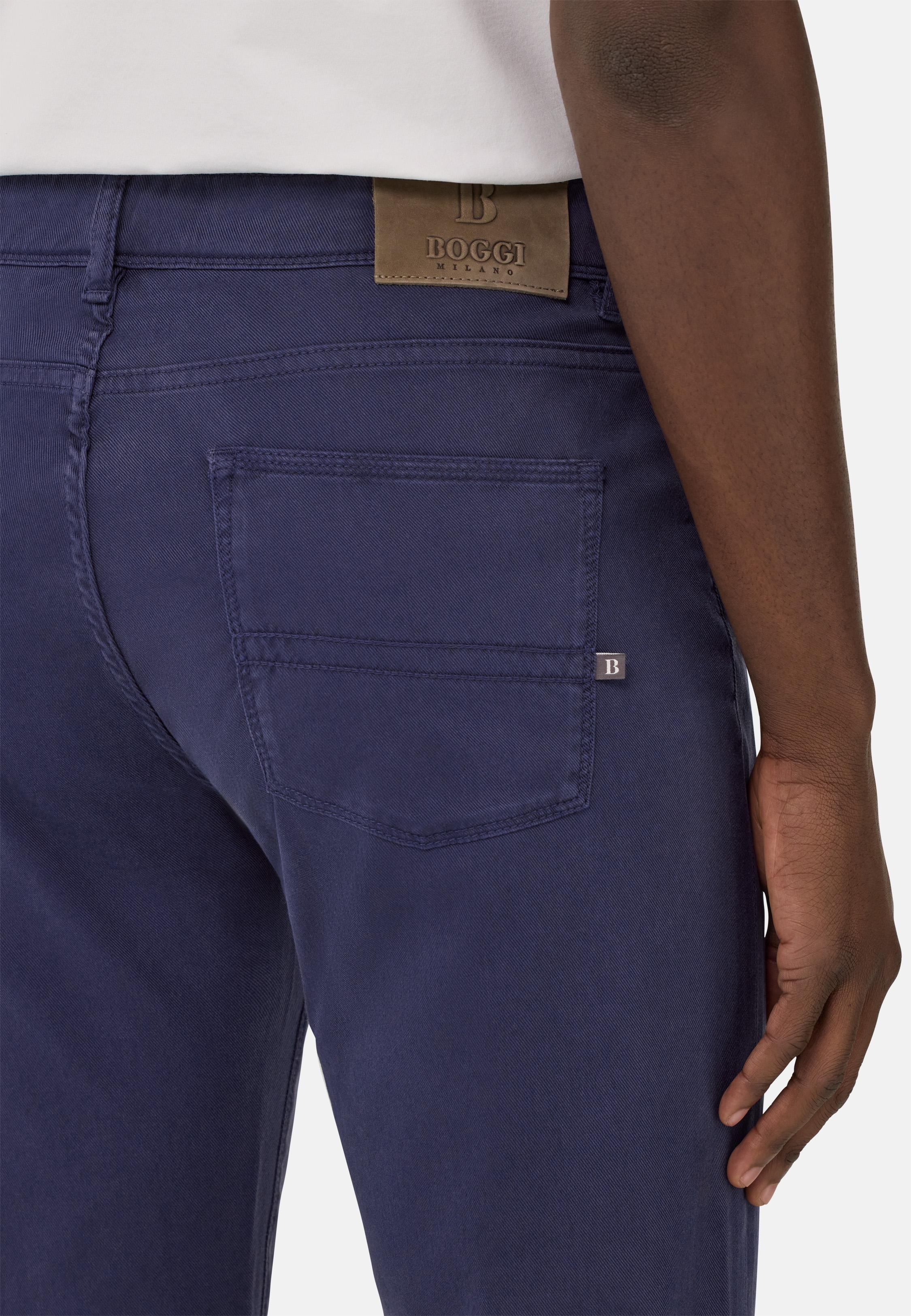 جينز مرن من القطن والتينسيل، كحلي, Navy blue, large image number 8