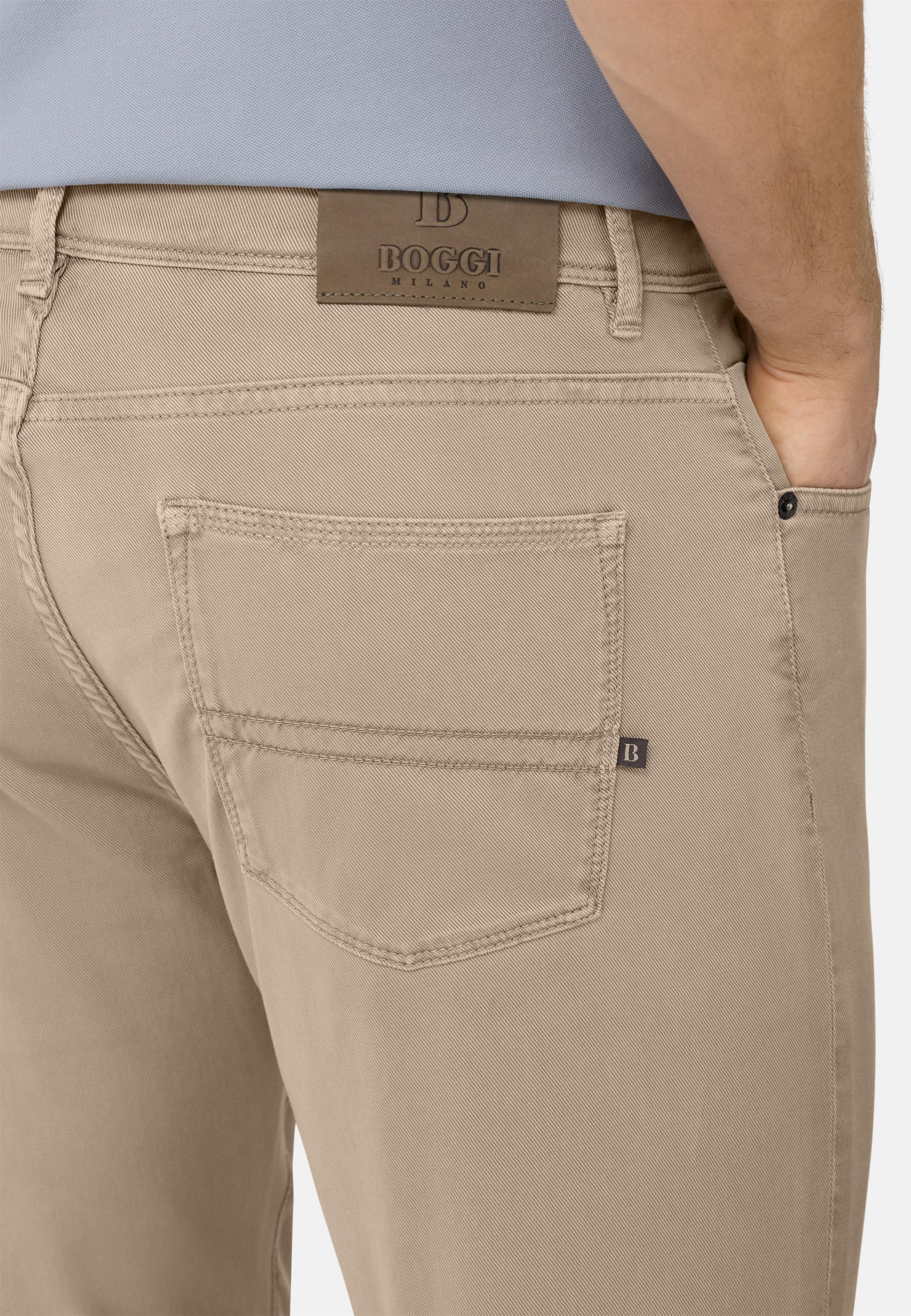 Stretch Cotton/Tencel Jeans Beige, , large image number 3