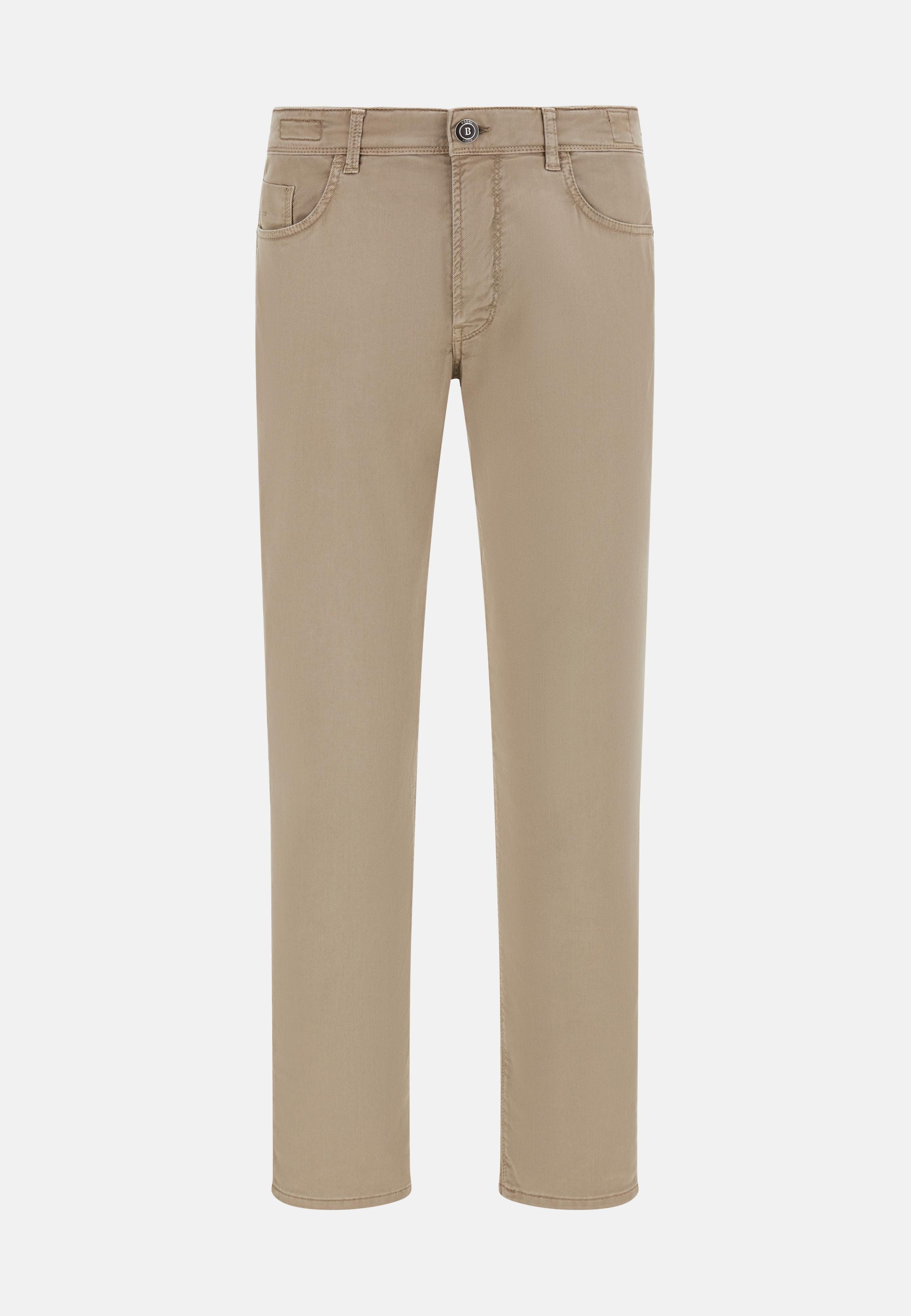 Stretch Cotton/Tencel Jeans Beige, , large image number 4