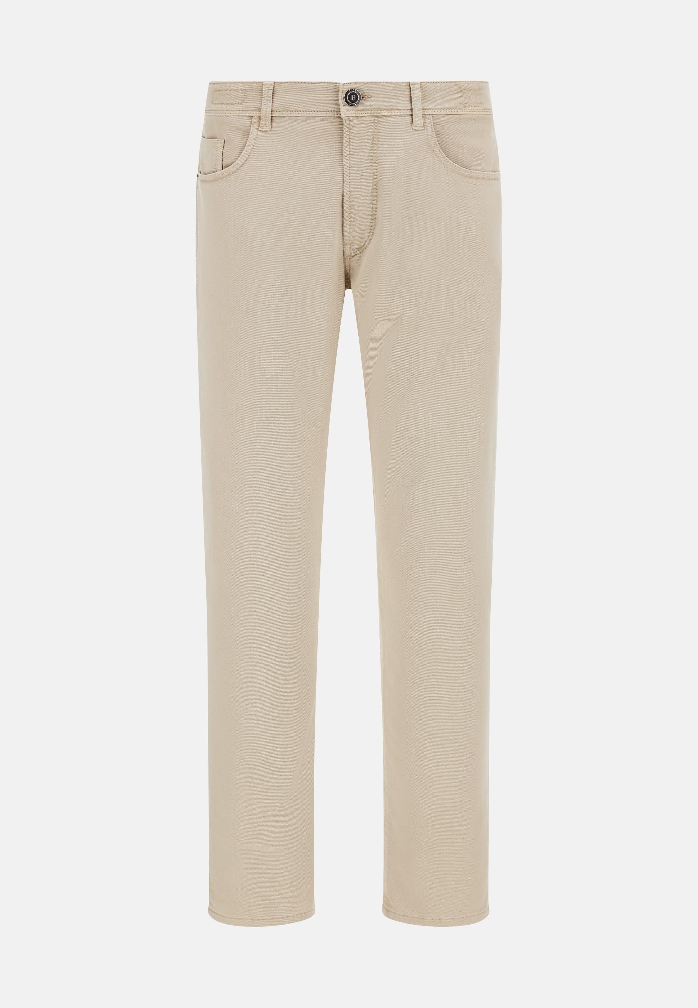 Stretch Cotton/Tencel Jeans Cream, , large image number 4
