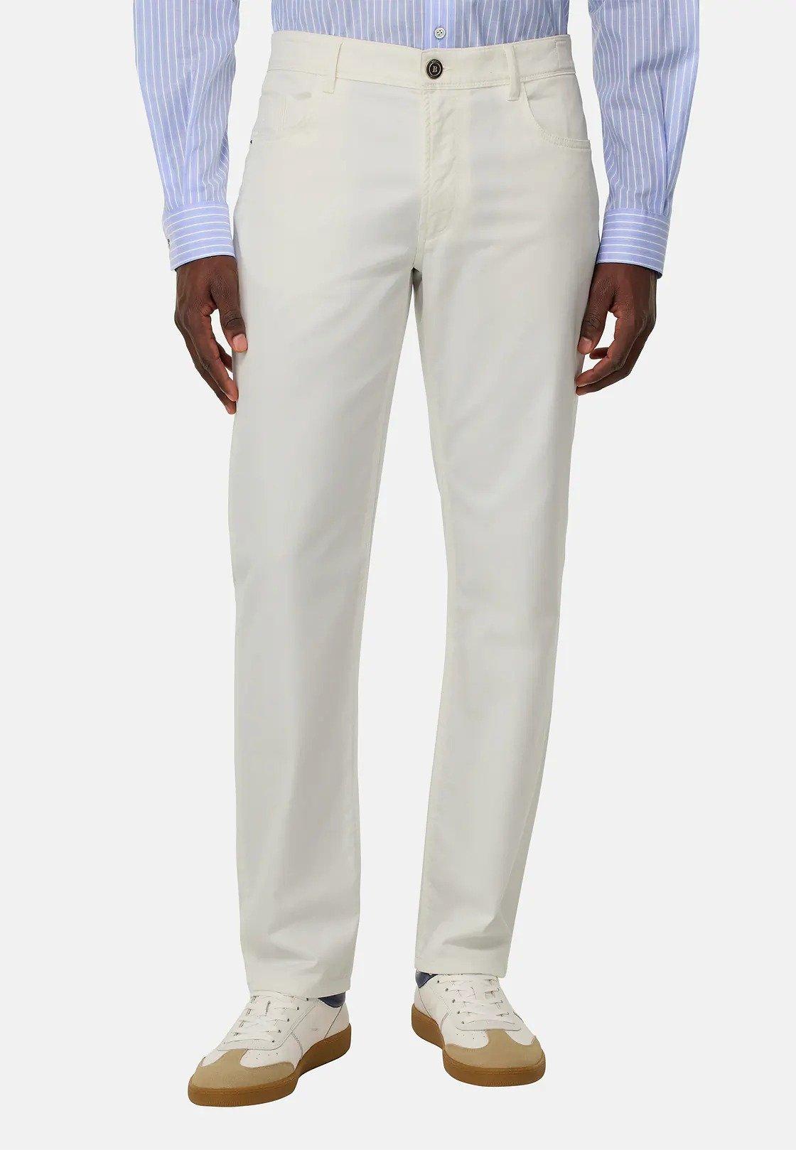 Stretch Cotton/Tencel Jeans White, , large image number 0