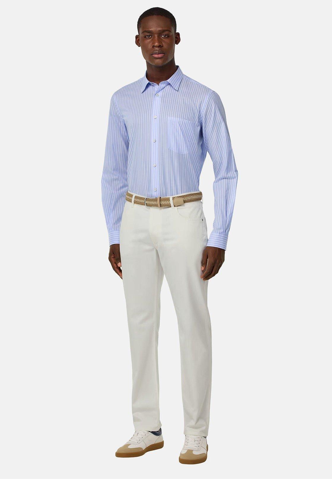 Stretch Cotton/Tencel Jeans White, , large image number 1