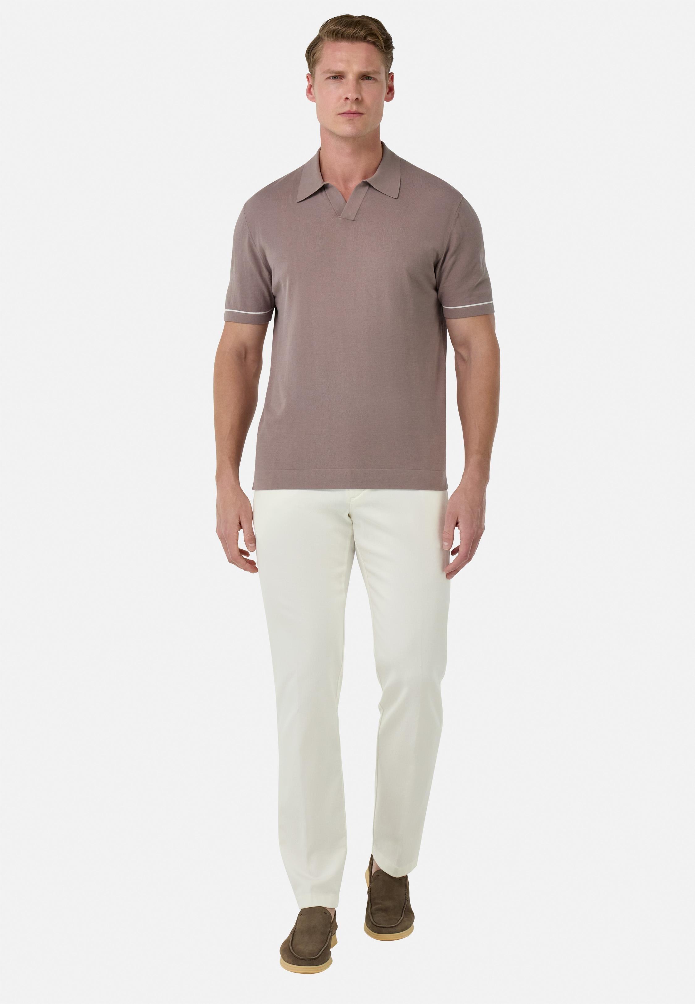 Stretch Cotton/Tencel Trousers White, , large image number 0