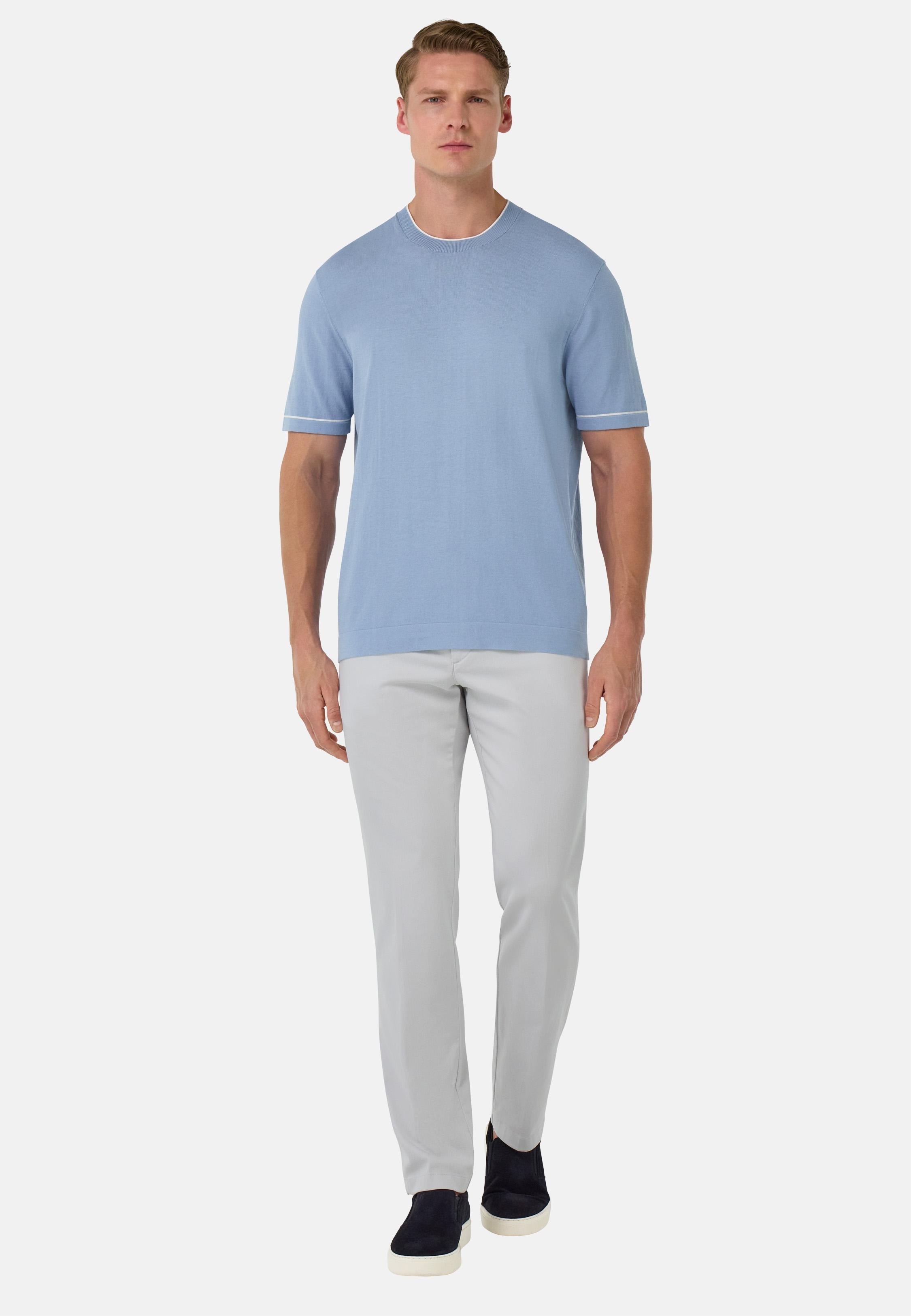Stretch Cotton/Tencel Trousers White, , large image number 0