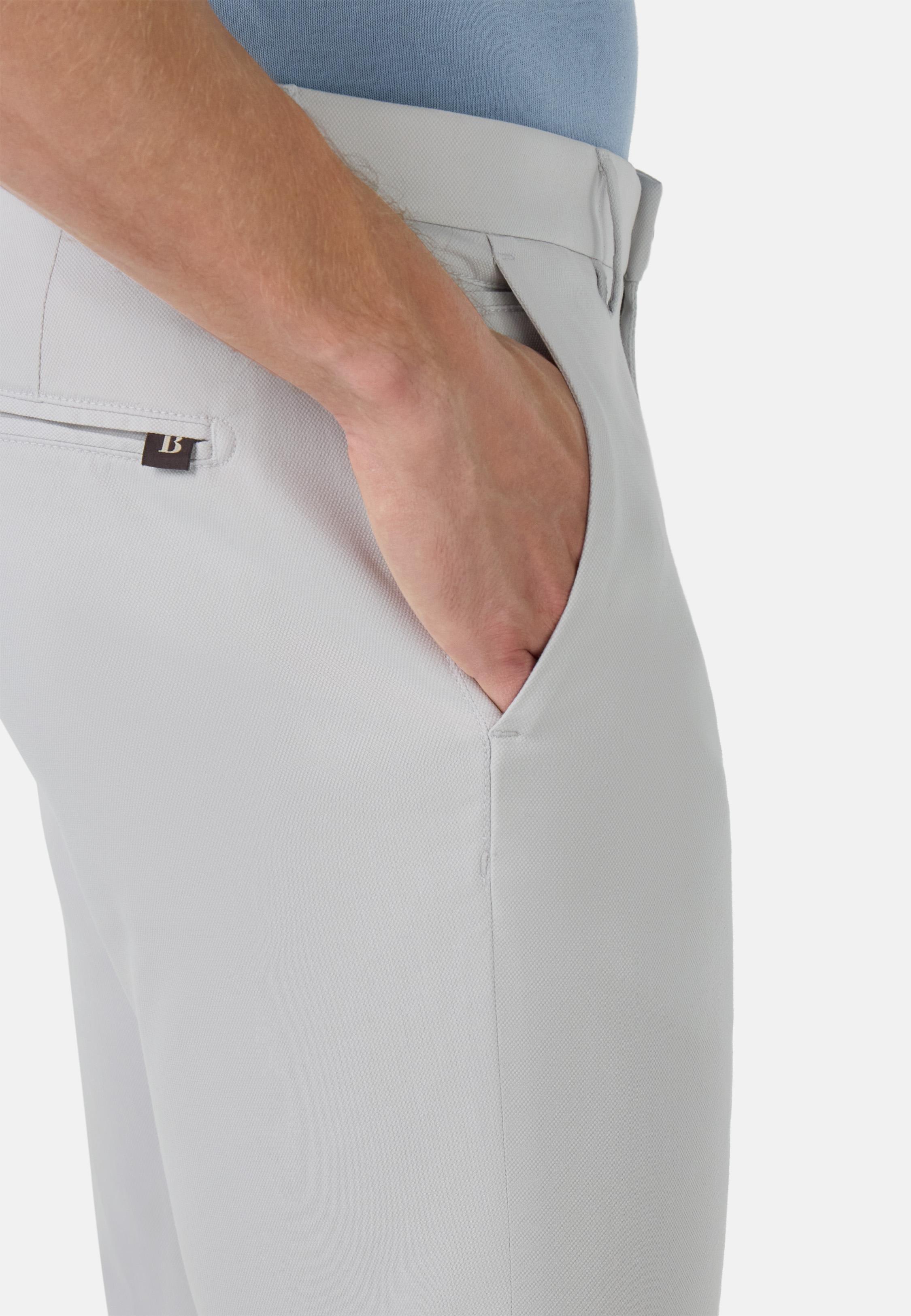 بنطال مرن من القطن والتينسيل، أبيض, Ice, large image number 6