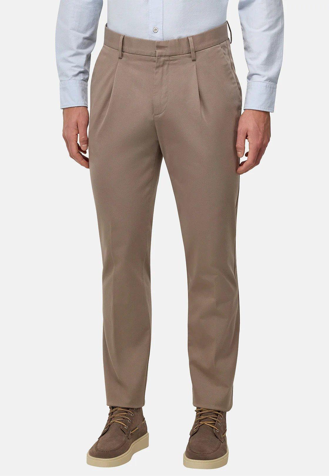 Brown Plain Chinos Full Length, , large image number 0