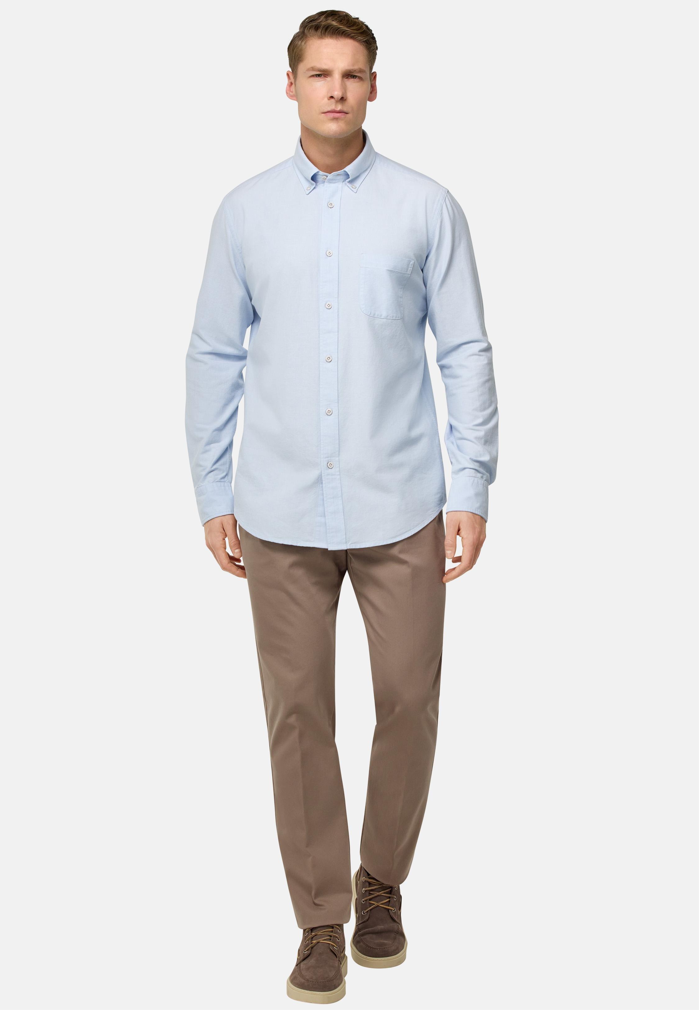 Stretched Cotton Trousers Brown, Taupe, large image number 8