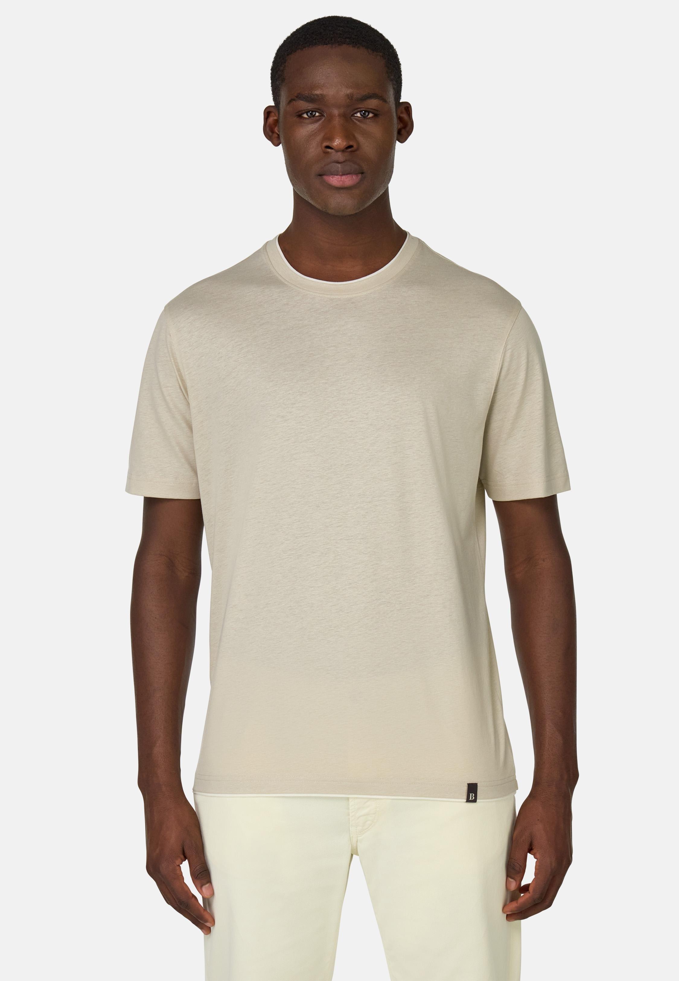 Cotton, Tencel and Hemp T-Shirt Beige, , large image number 0