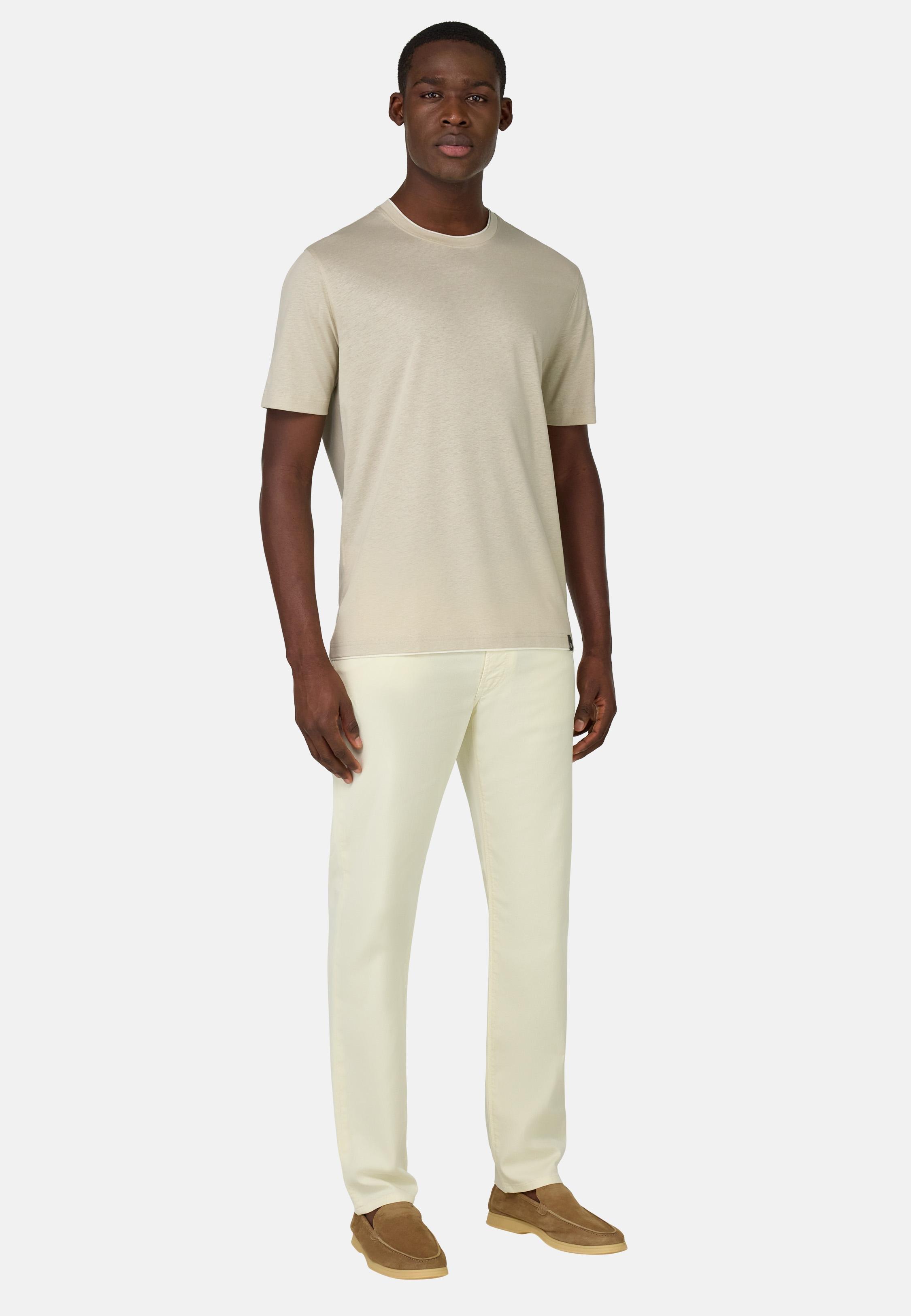 Cotton, Tencel and Hemp T-Shirt Beige, , large image number 2