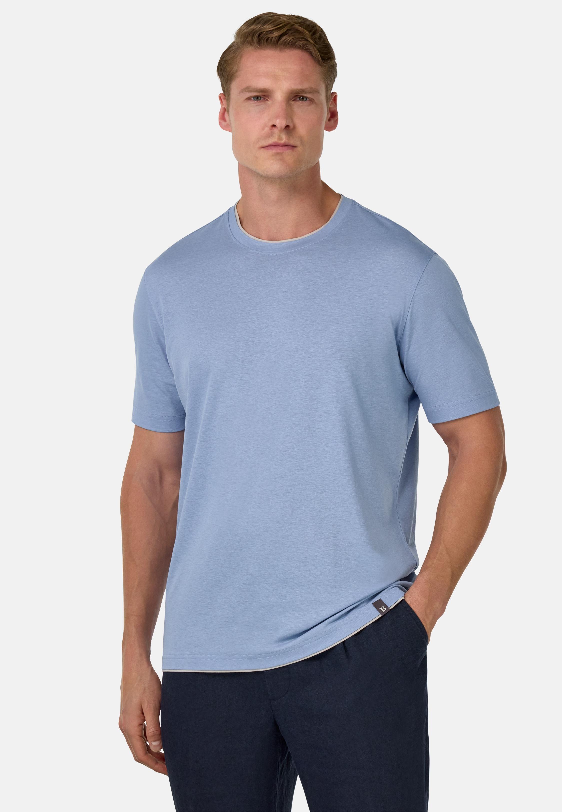 Cotton, Tencel and Hemp T-Shirt Blue, , large image number 0