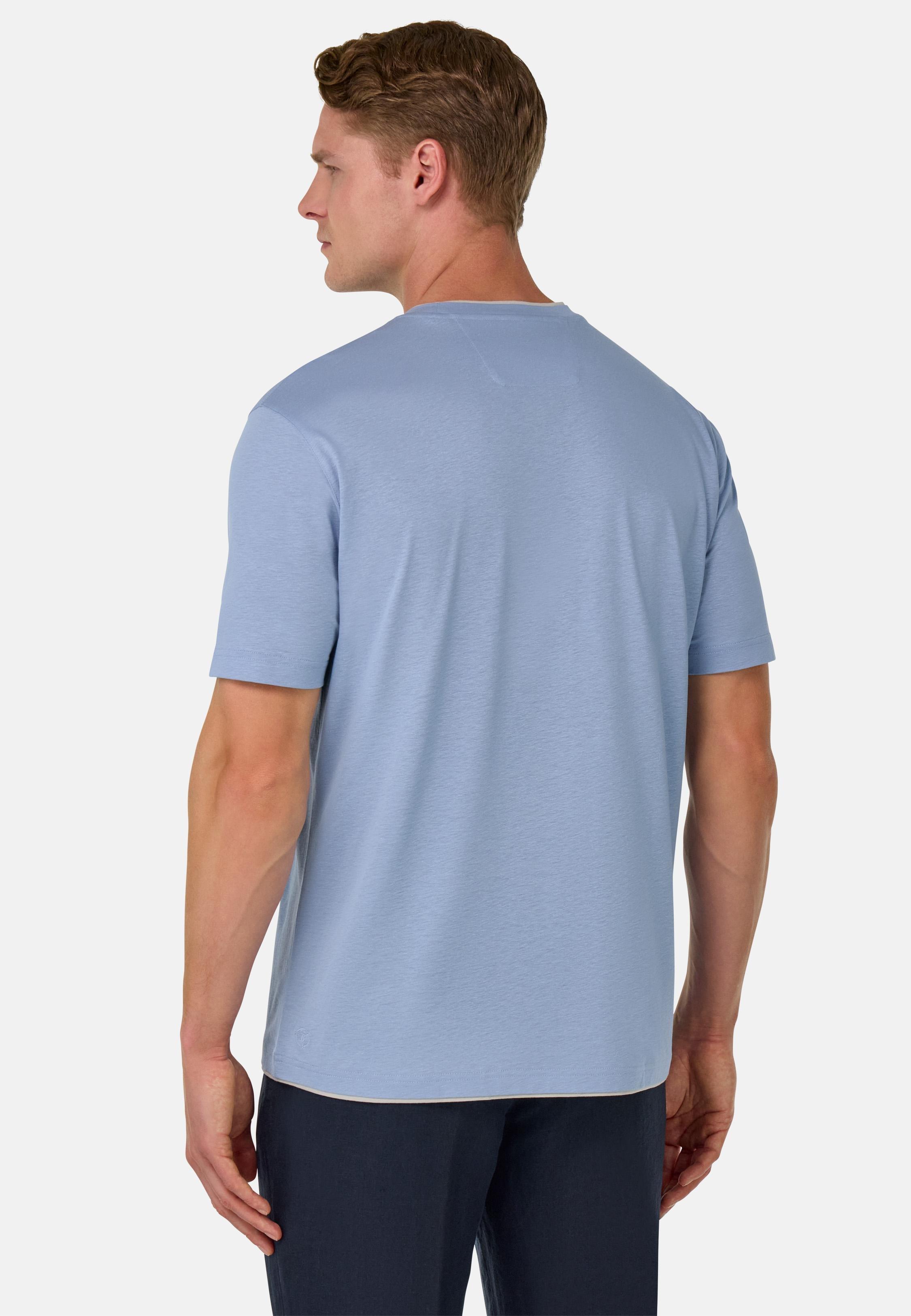 Cotton, Tencel and Hemp T-Shirt Blue, , large image number 1