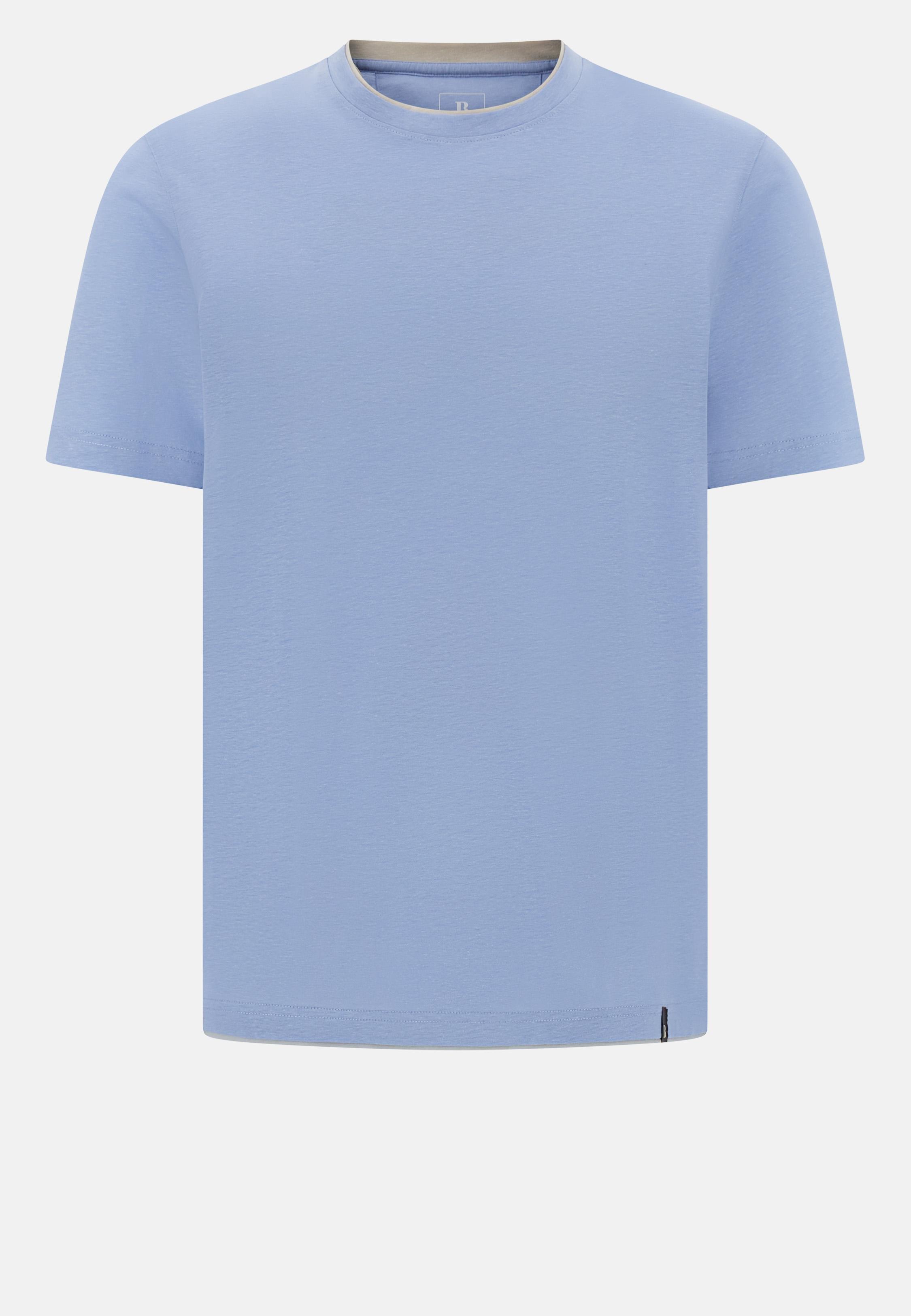 Cotton, Tencel and Hemp T-Shirt Blue, , large image number 3