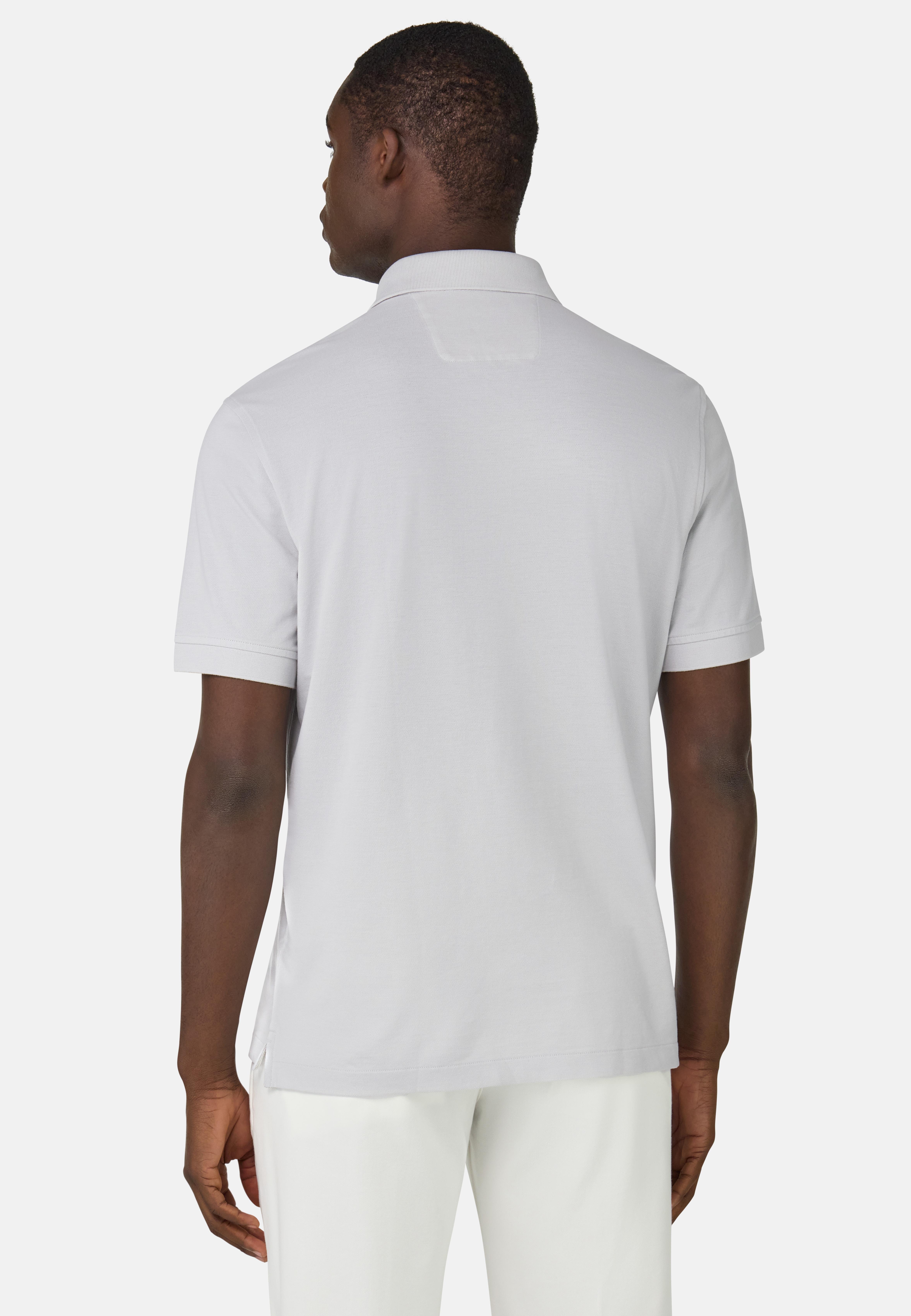 Cotton Pique Polo Shirt White, , large image number 1