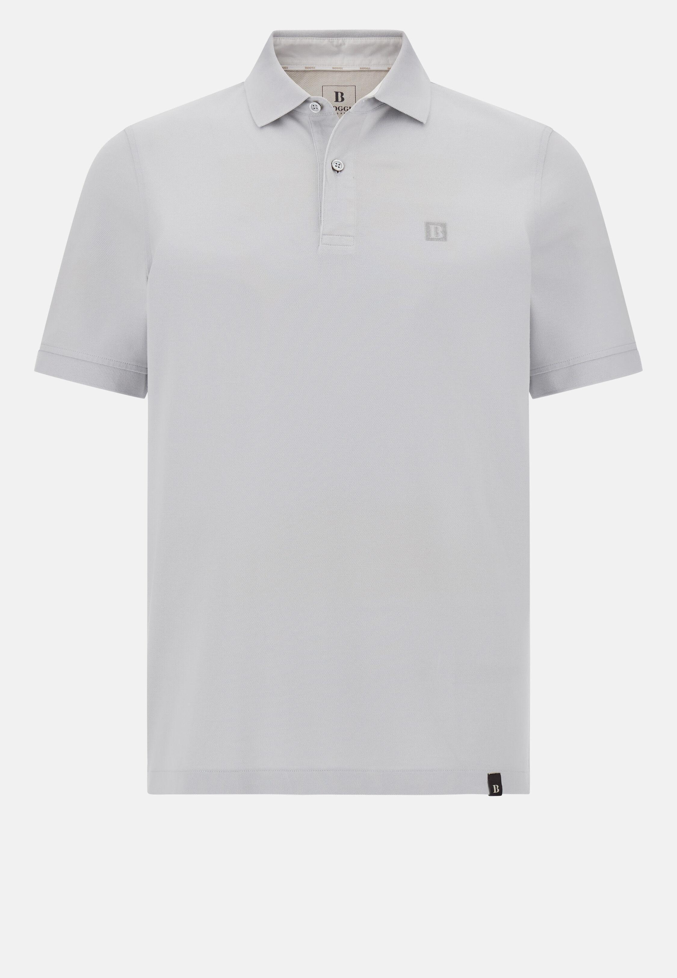 Polo Shirt in Cotton Piqu&eacute;, Ice, Ice, large image number 8