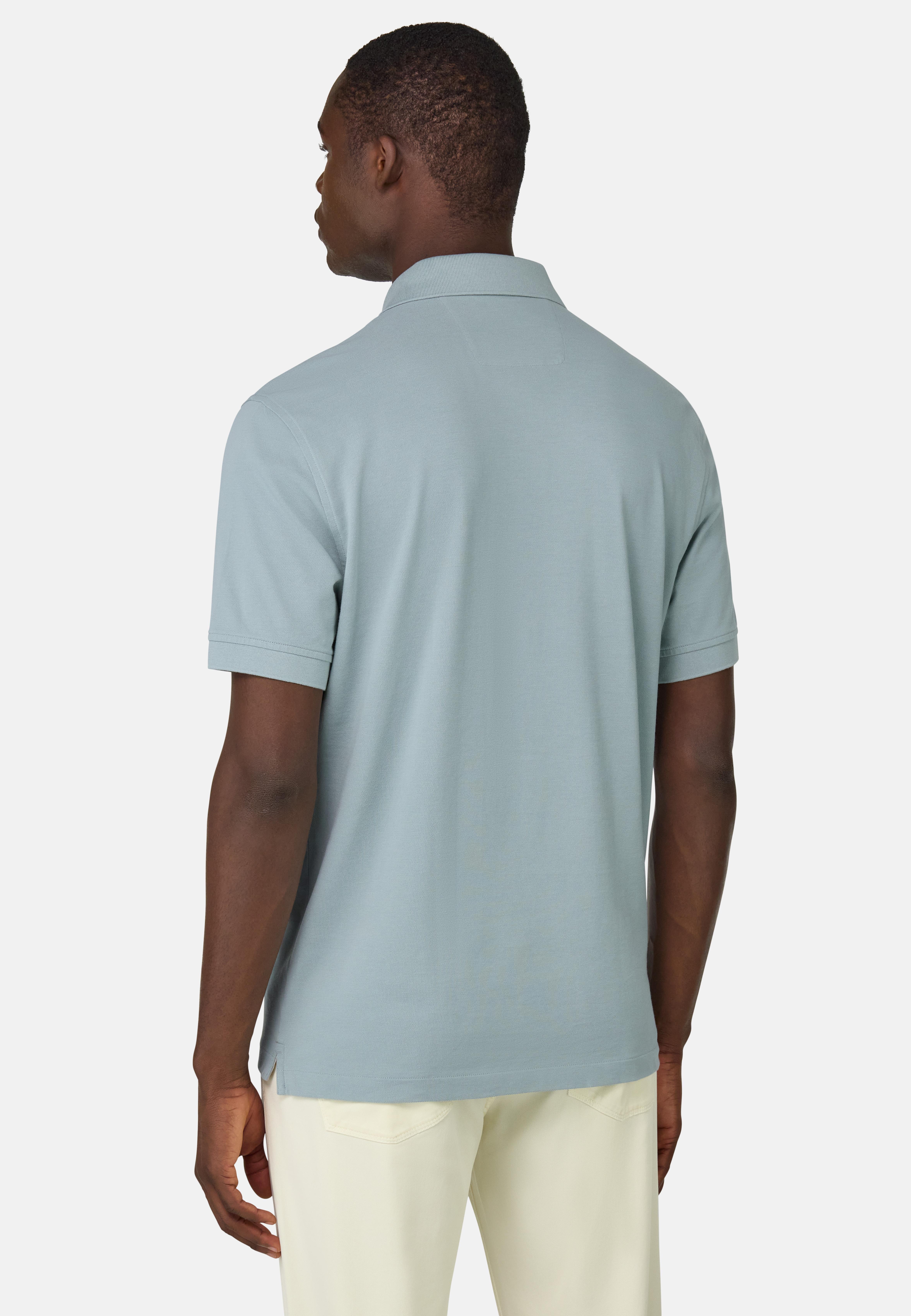 Cotton Pique Polo Shirt Green, , large image number 1