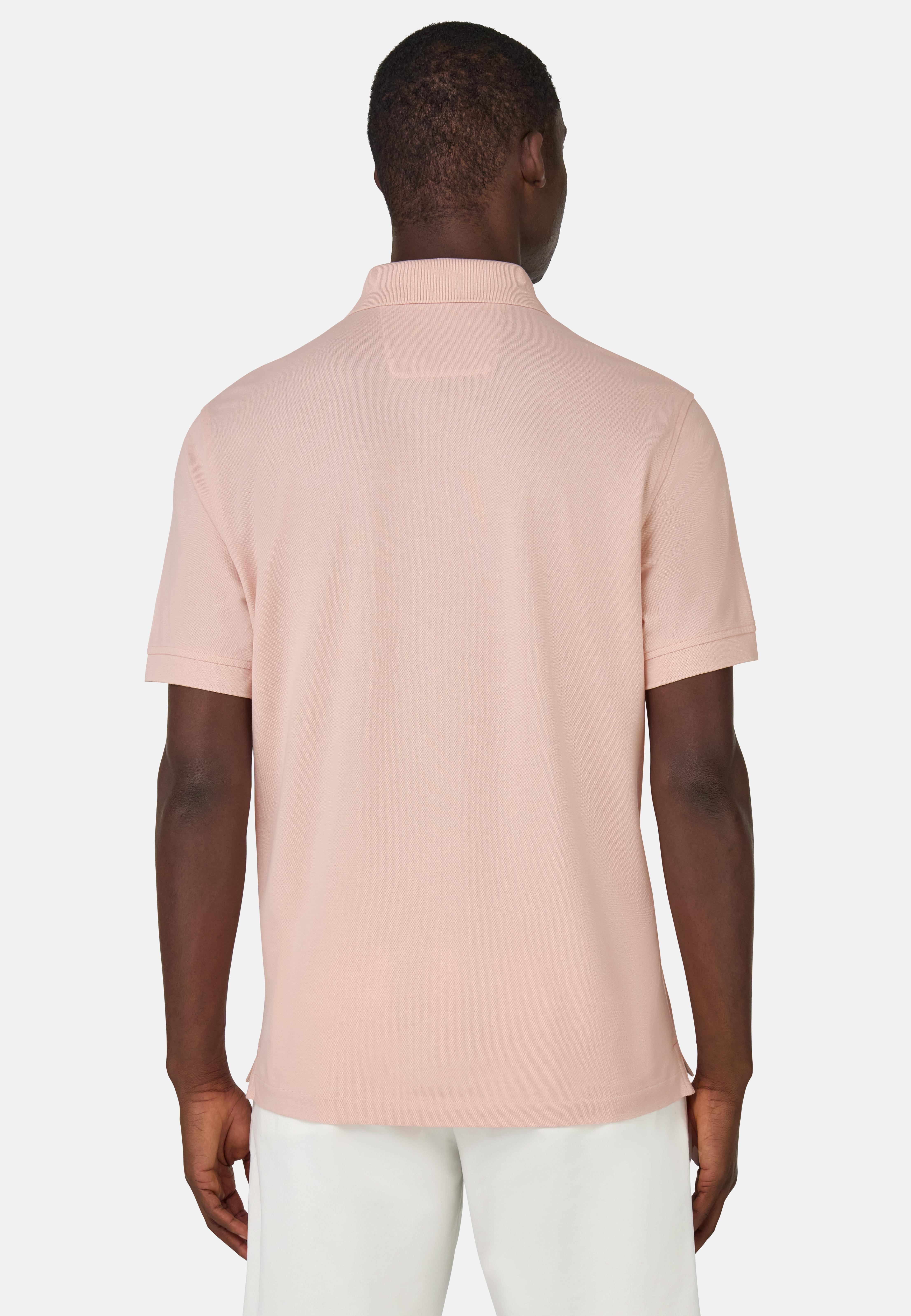 Cotton Pique Polo Shirt Pink, , large image number 1