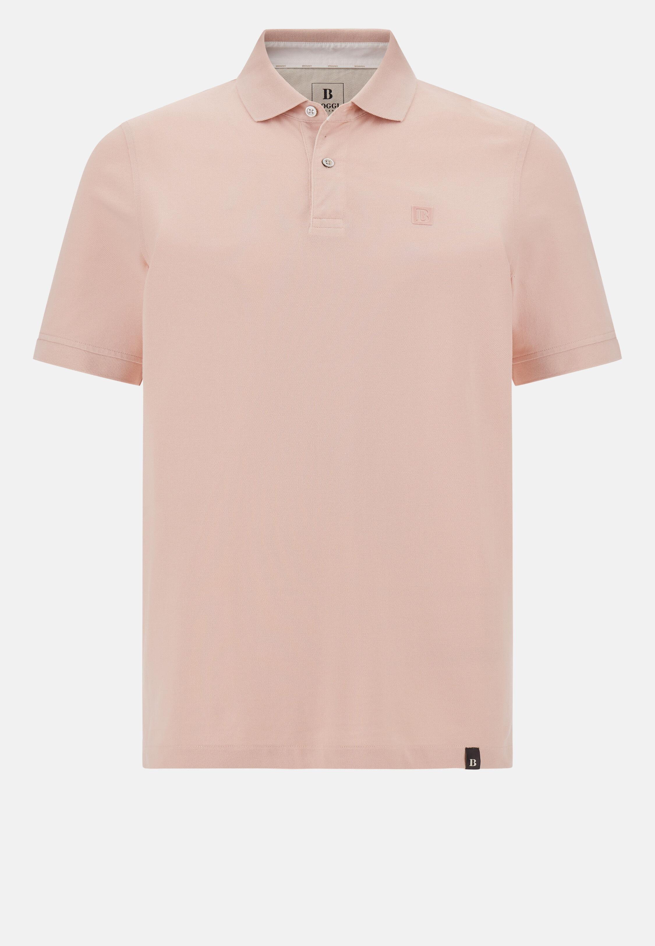 Cotton Pique Polo Shirt Pink, Pink, large image number 7