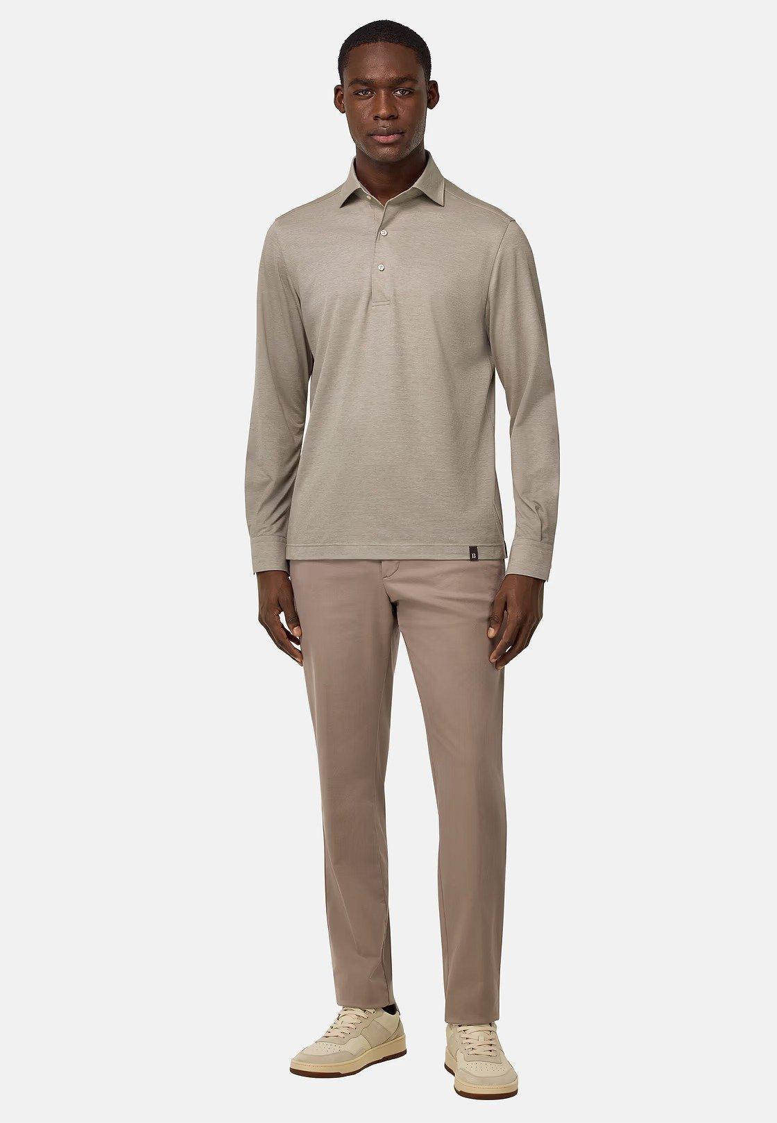 Japanese Jersey Polo Shirt Beige, 3901_TAUP, large image number 0