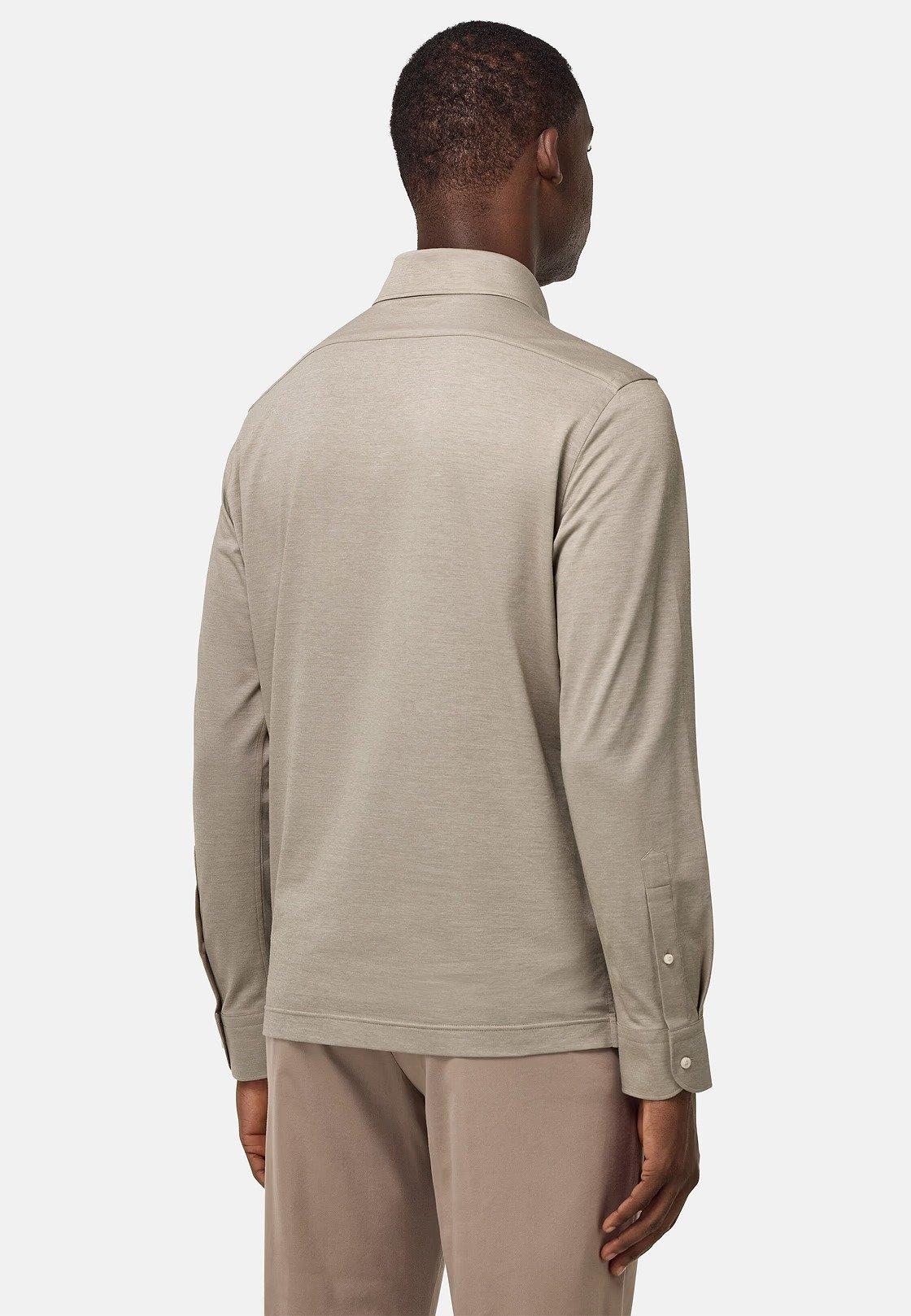 Japanese Jersey Polo Shirt Beige, 3901_TAUP, large image number 2