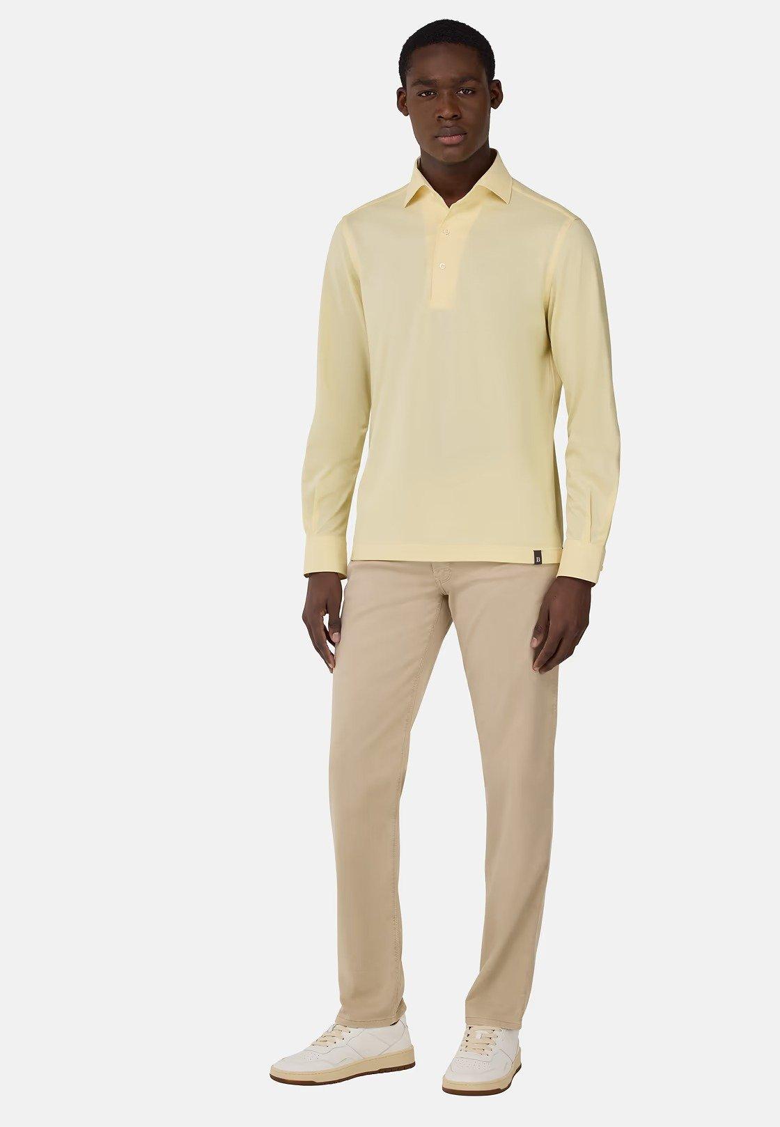 Japanese Jersey Polo Shirt Yellow, 3901_YELL, large image number 0