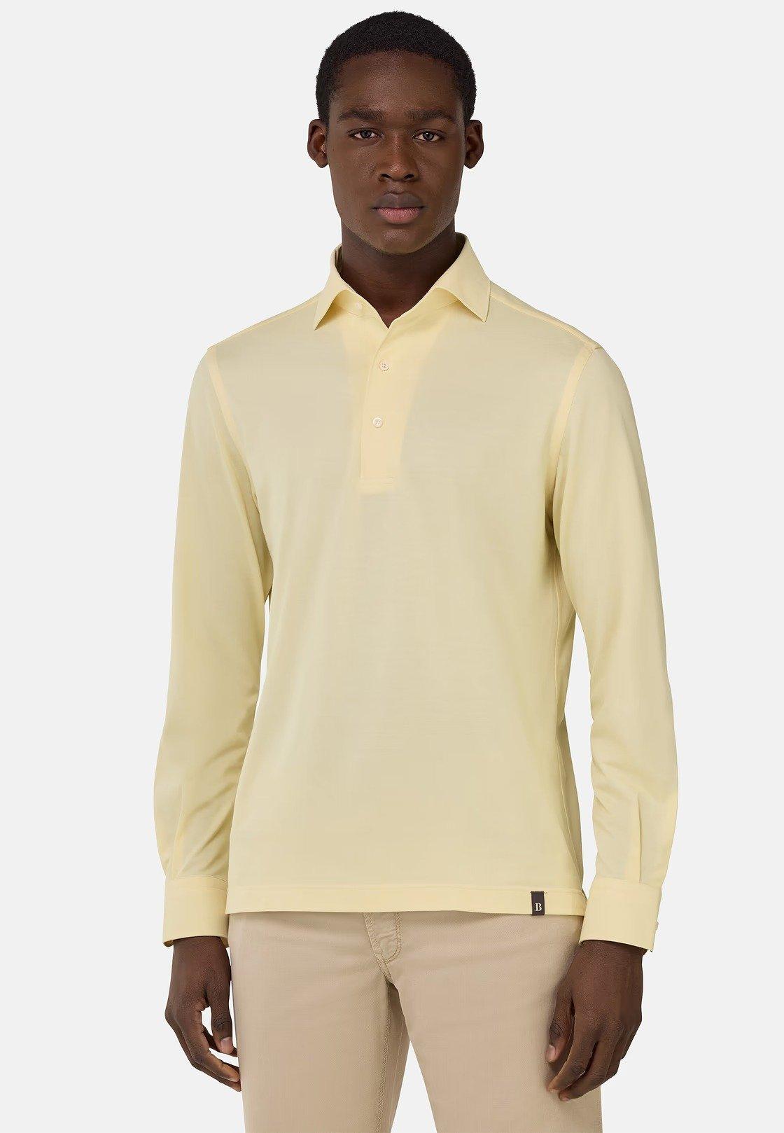 Japanese Jersey Polo Shirt Yellow, 3901_YELL, large image number 1