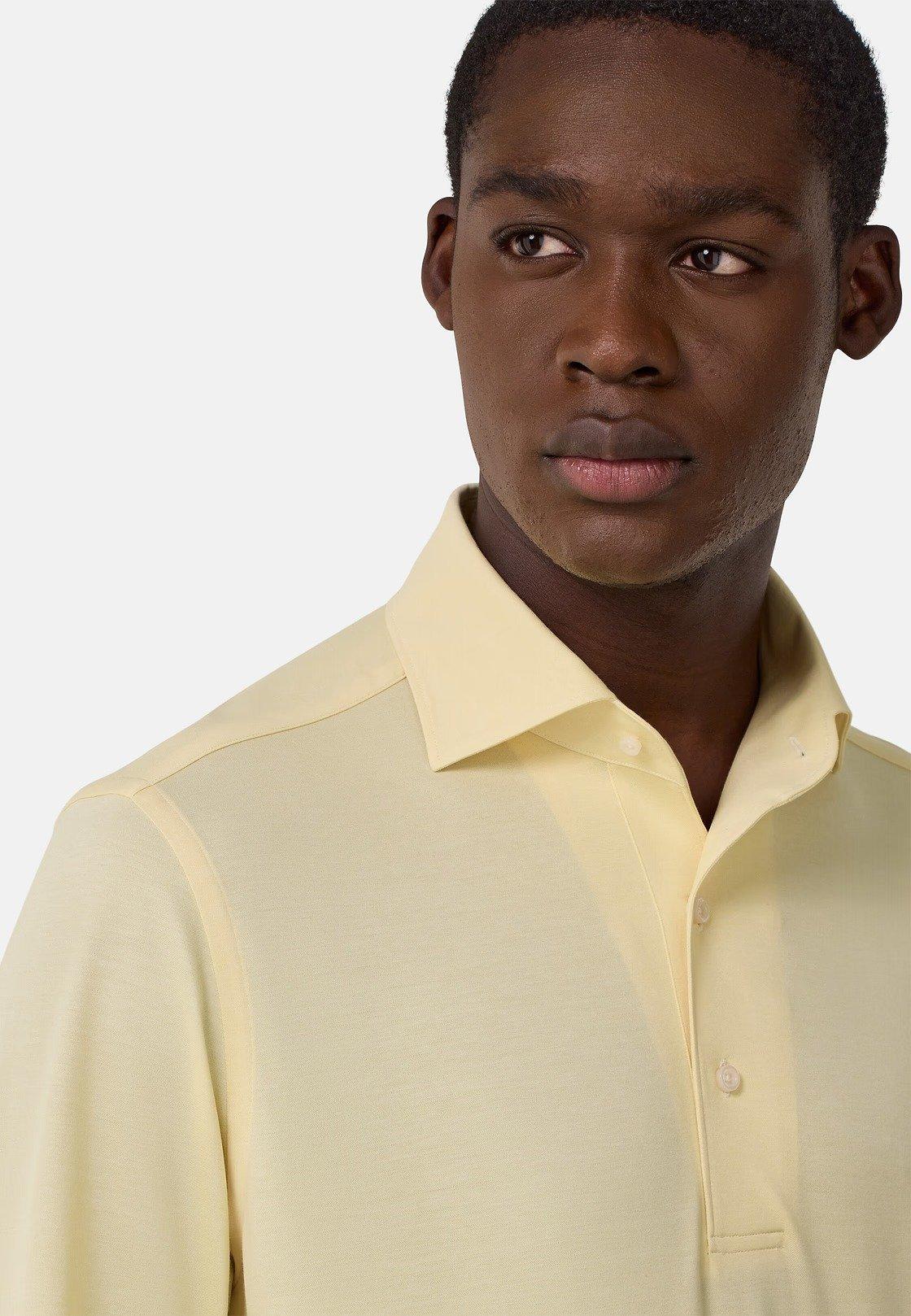 Japanese Jersey Polo Shirt Yellow, 3901_YELL, large image number 2