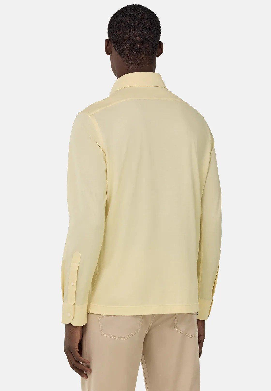 Japanese Jersey Polo Shirt Yellow, 3901_YELL, large image number 3