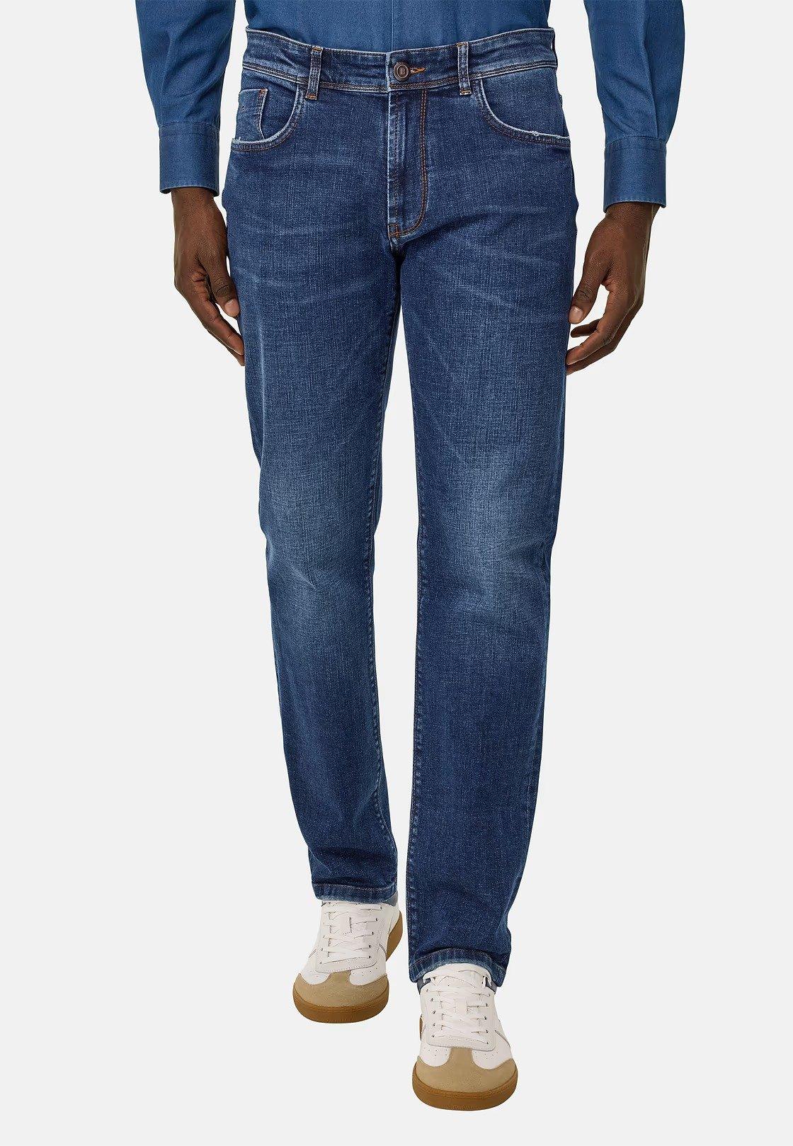 Blue Stretch Denim Jeans, , large image number 0