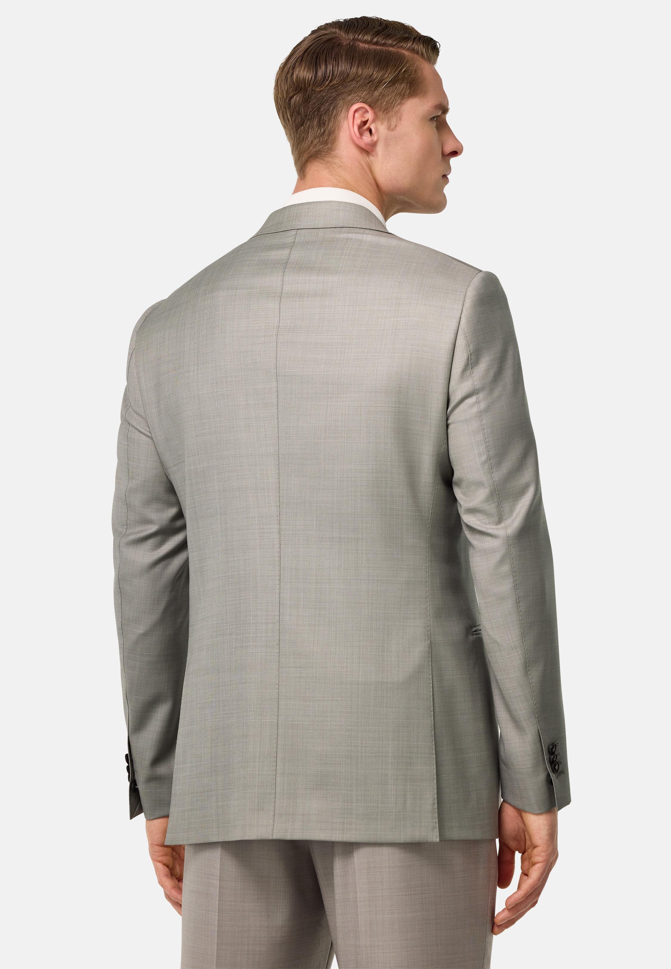 Grisaille Pure Wool Suit Grey, Sand, medium